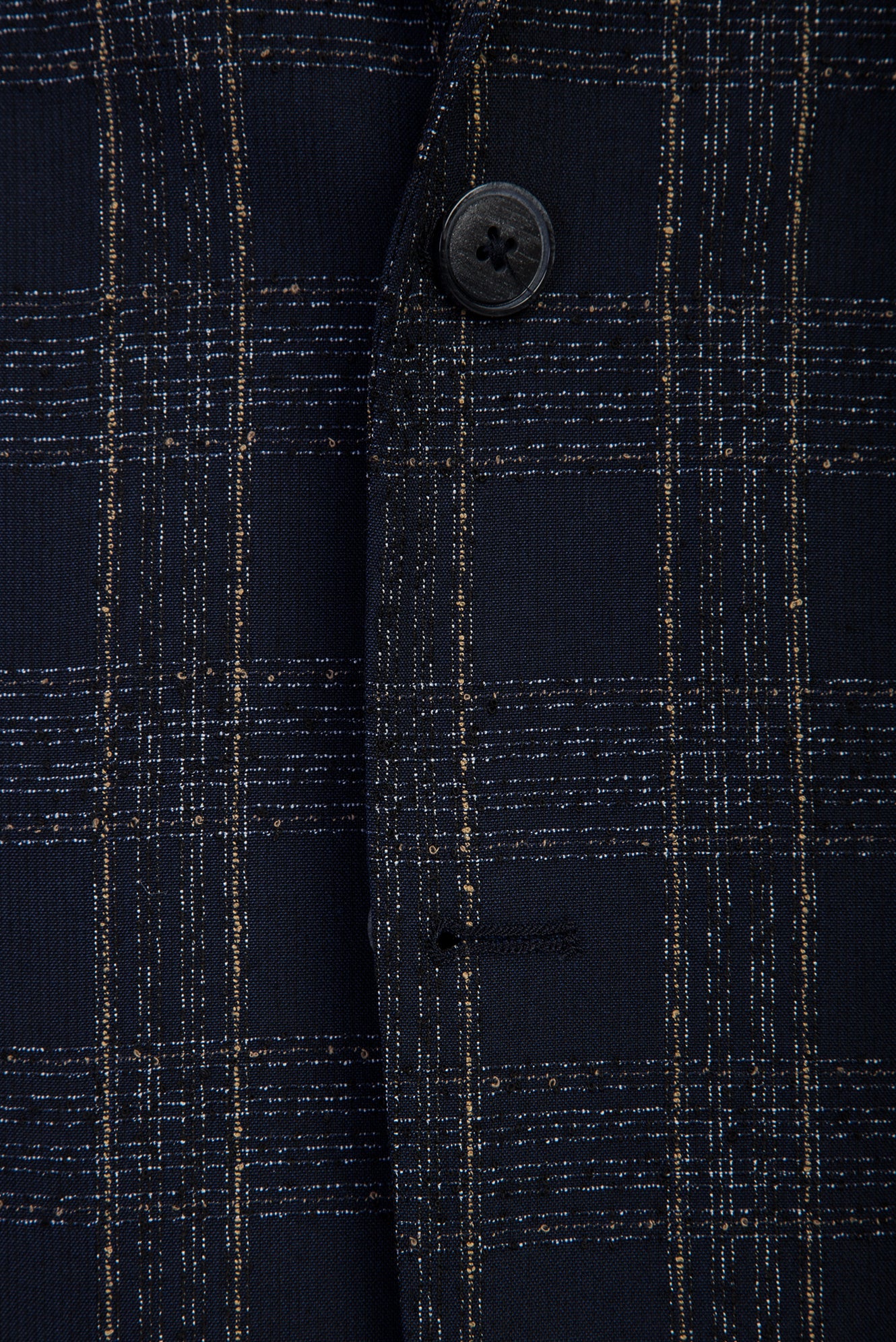 Koyu Lacivert 6 Drop Regular Fit Standart Kesim Ekose Ceket - Image 3
