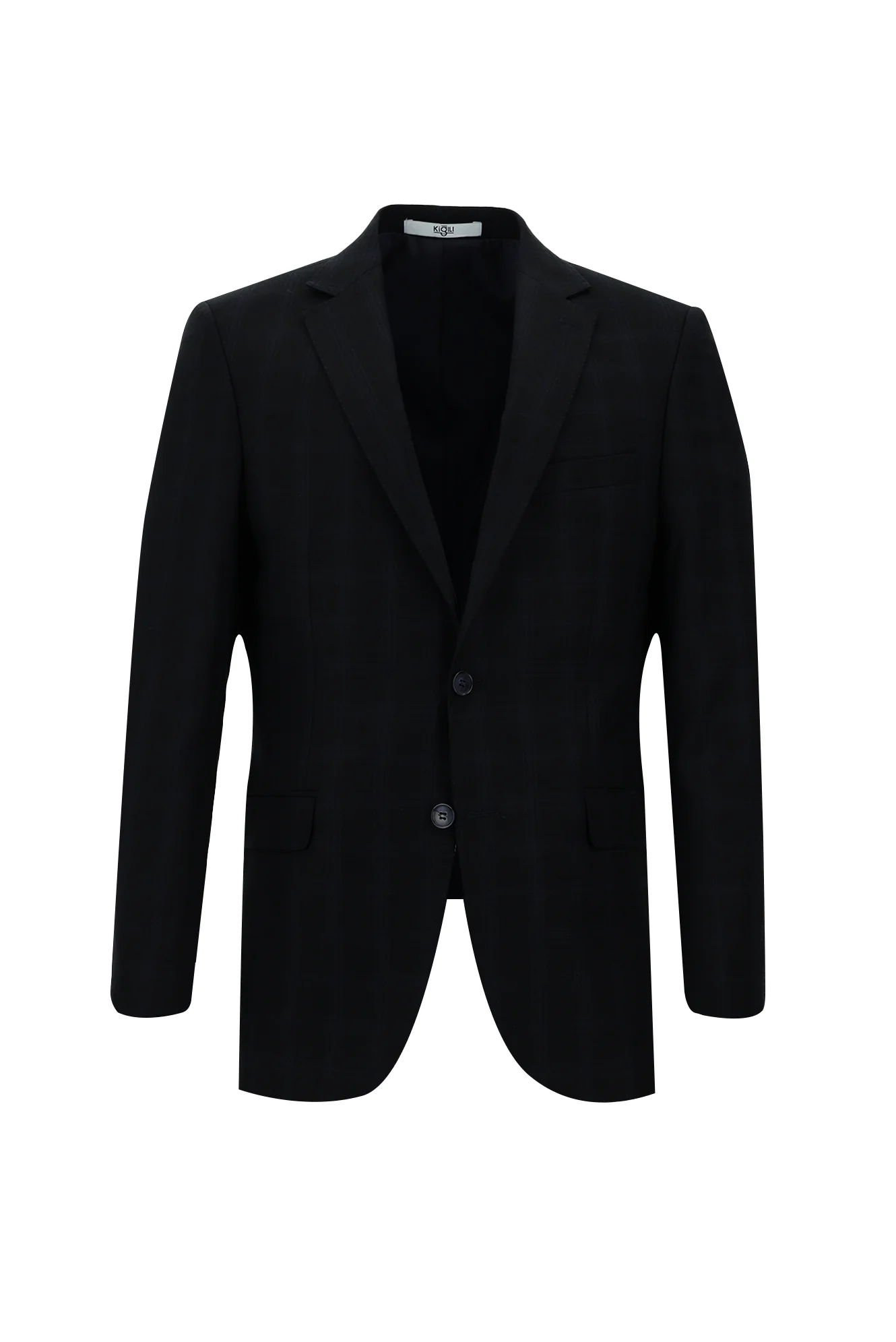 Koyu Lacivert 6 Drop Regular Fit Standart Kesim Ekose Takım Elbise - Image 2