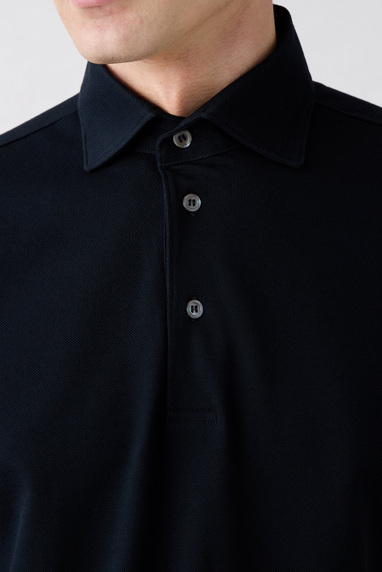 Koyu Lacivert Regular Fit Pamuk Düğmeli Polo Yaka Tişört - Image 3
