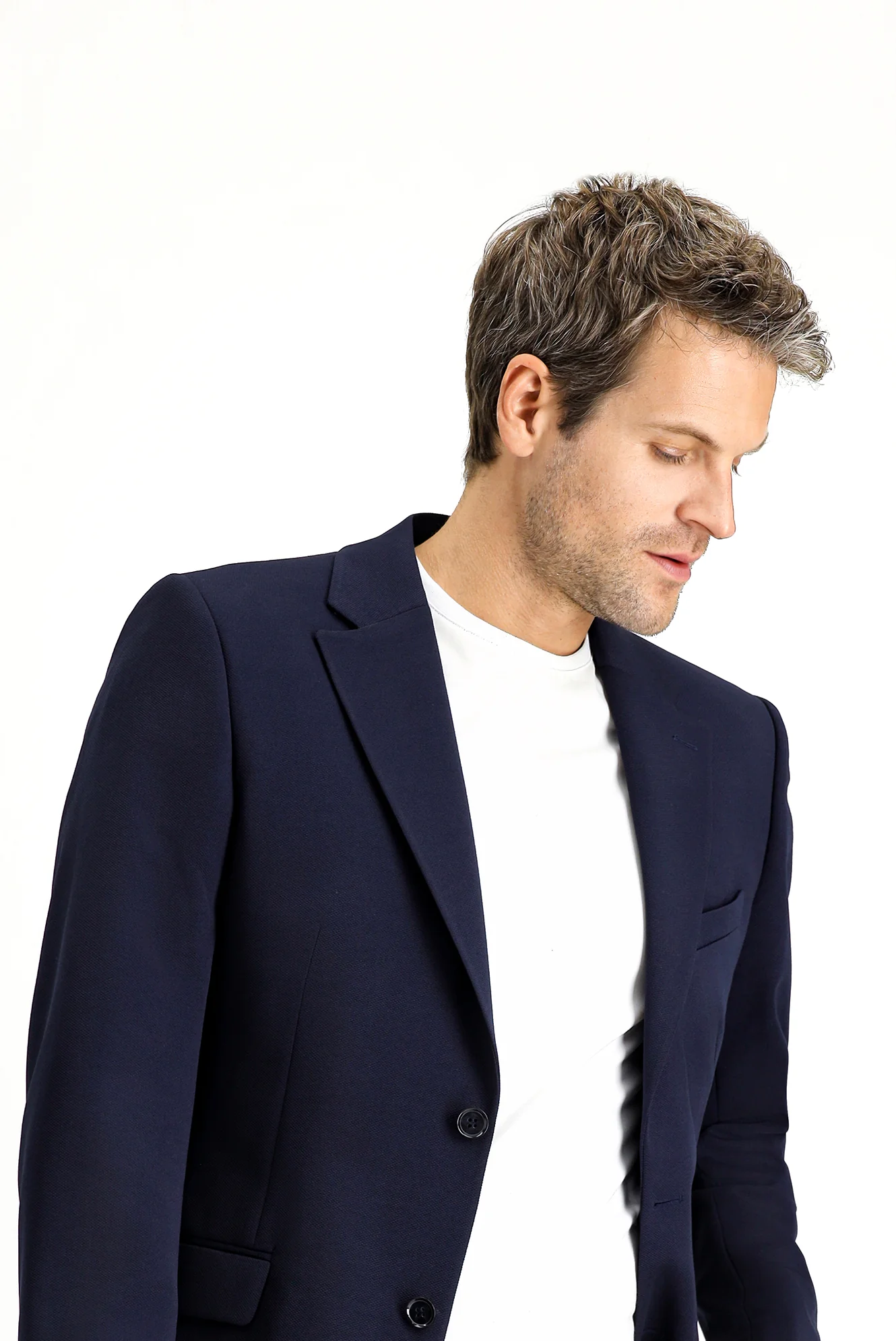 Koyu Lacivert 6 Drop Regular Fit Standart Kesim Mevsimlik Klasik Ceket - Image 3