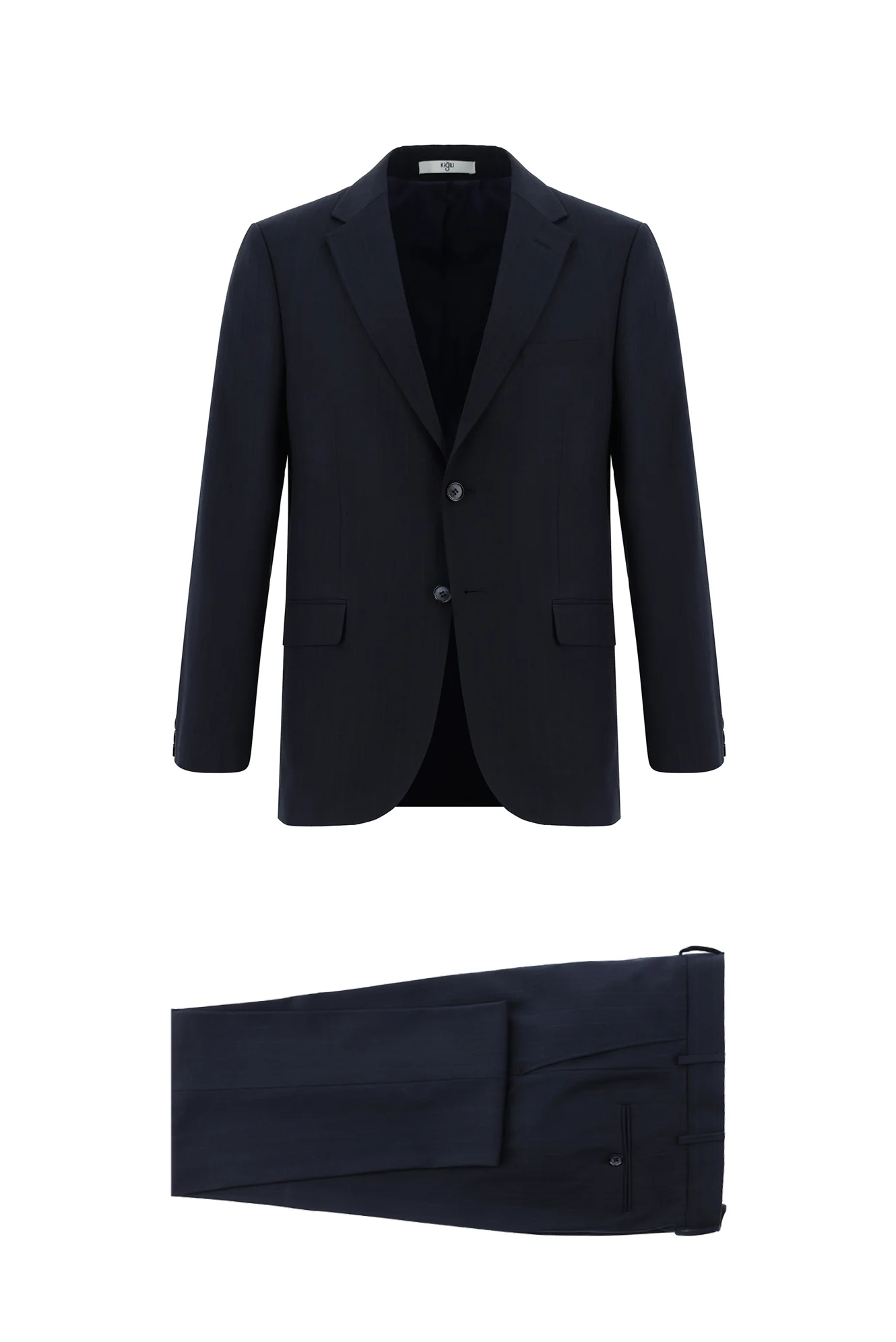 Koyu Lacivert 6 Drop Regular Fit Standart Kesim Çizgili Takım Elbise