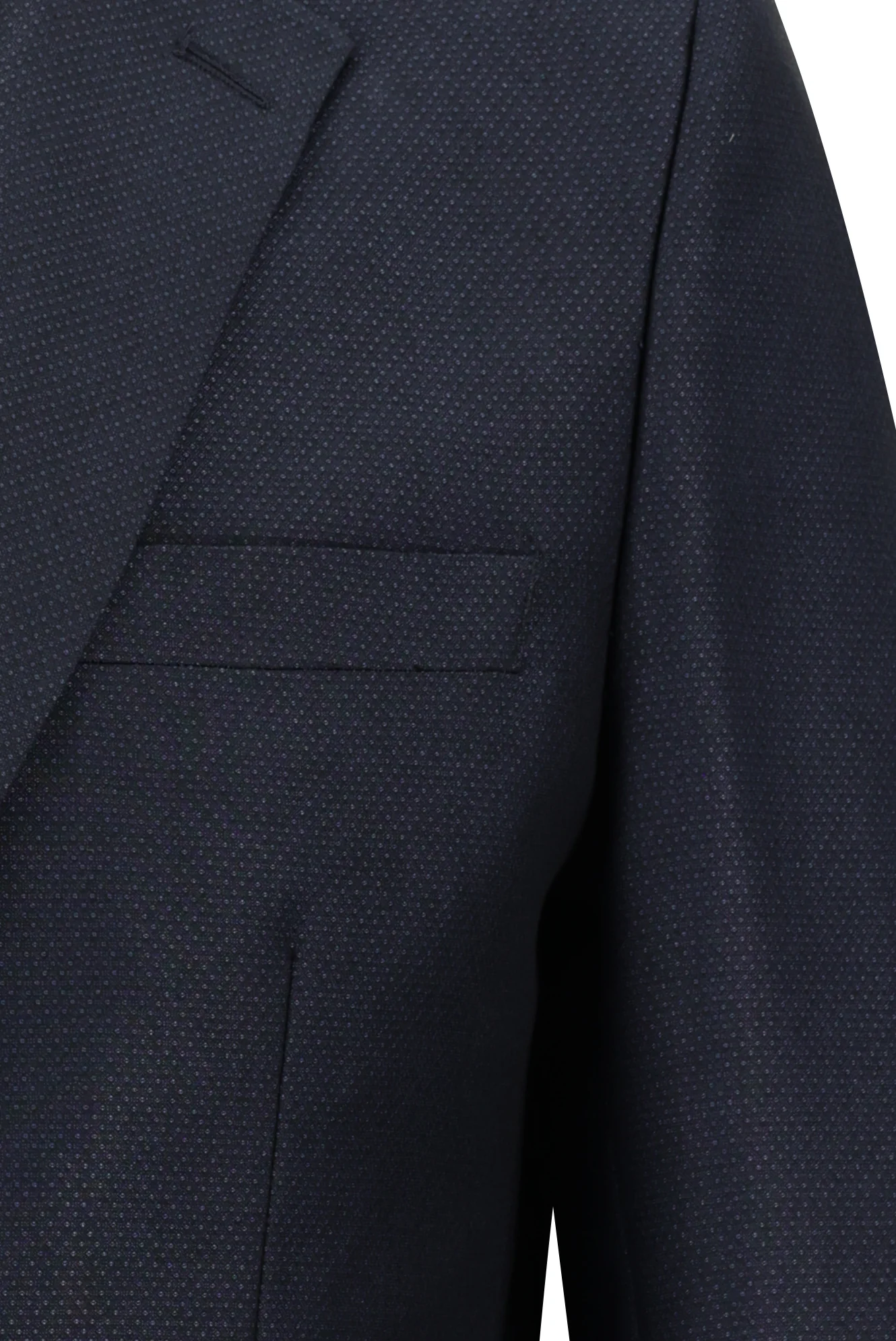Koyu Lacivert 6 Drop Regular Fit Standart Kesim Desenli Takım Elbise - Image 4