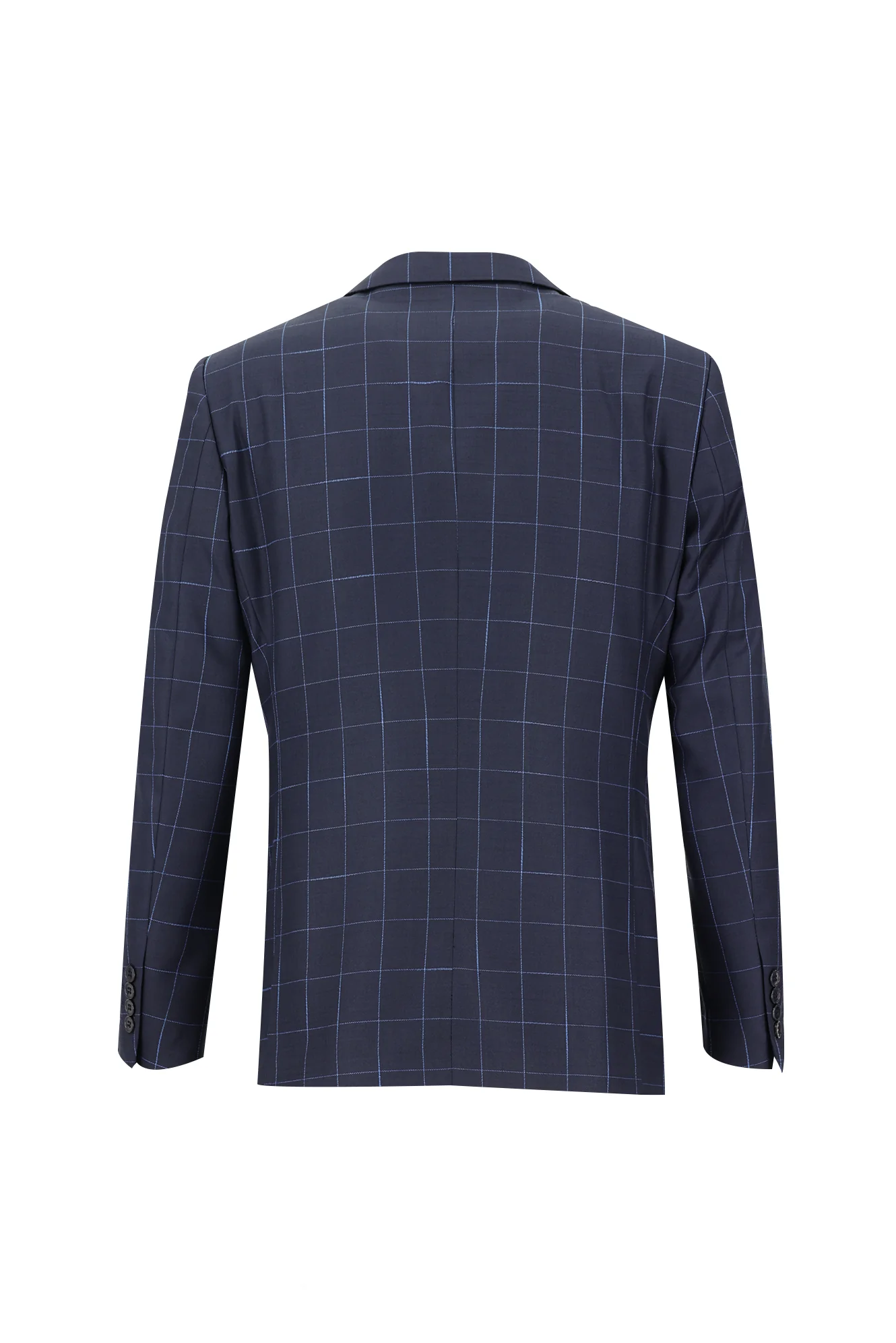 Koyu Lacivert 6 Drop Regular Fit Standart Kesim Desenli Takım Elbise - Image 3
