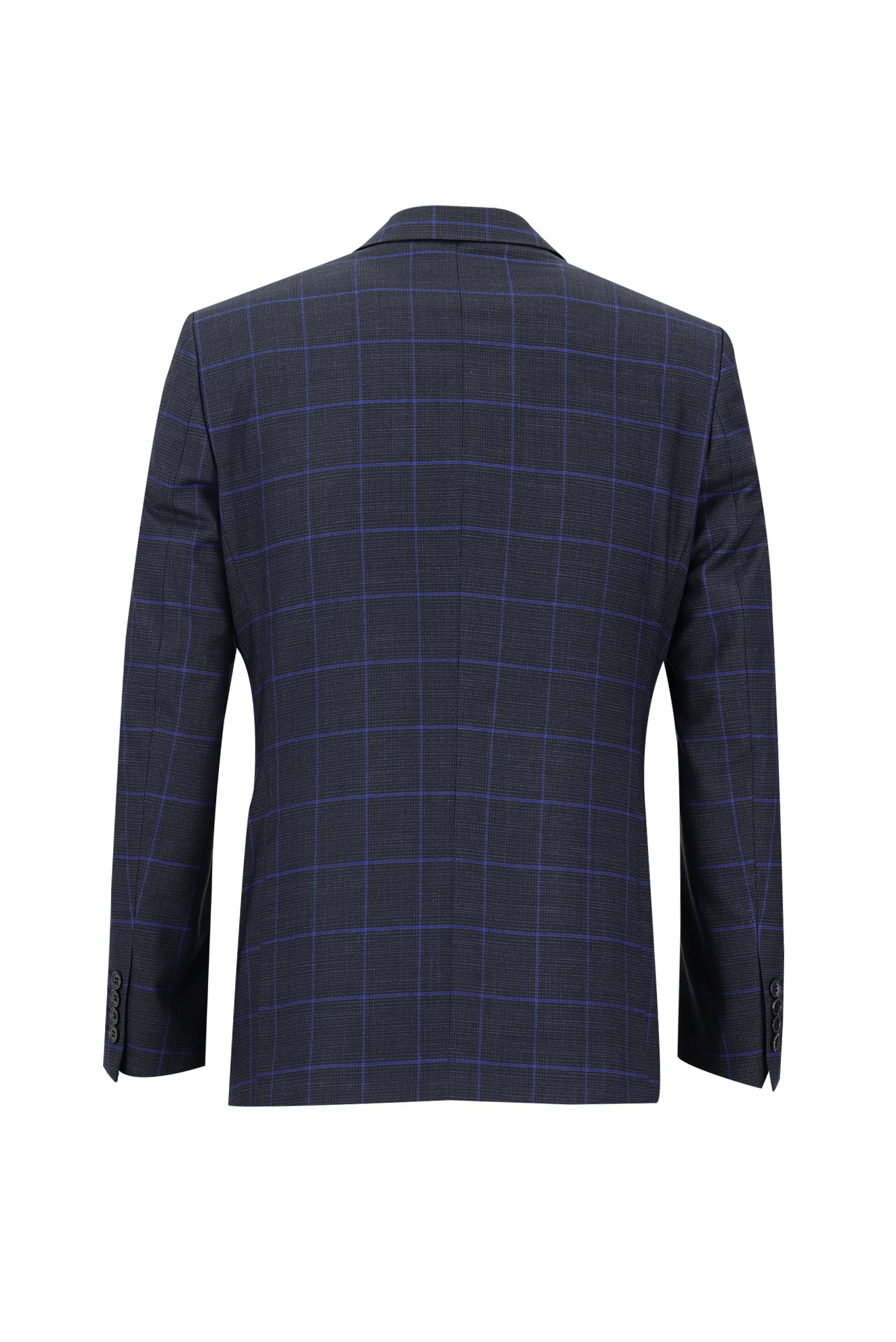 Koyu Lacivert 6 Drop Regular Fit Standart Kesim Desenli Takım Elbise - Image 3
