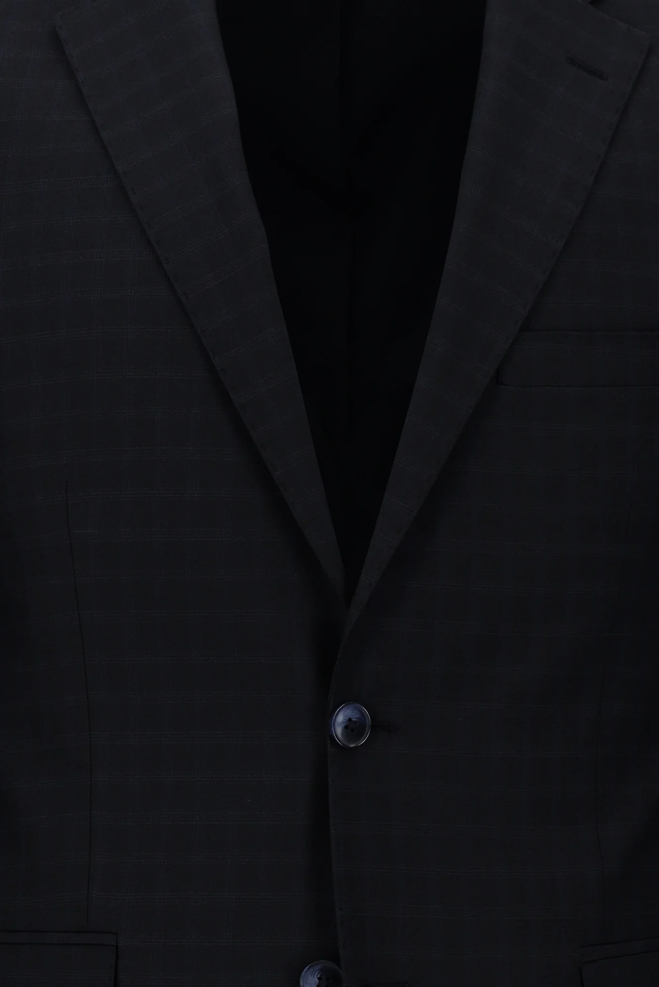 Koyu Lacivert 6 Drop Regular Fit Standart Kesim Ekose Takım Elbise - Image 4