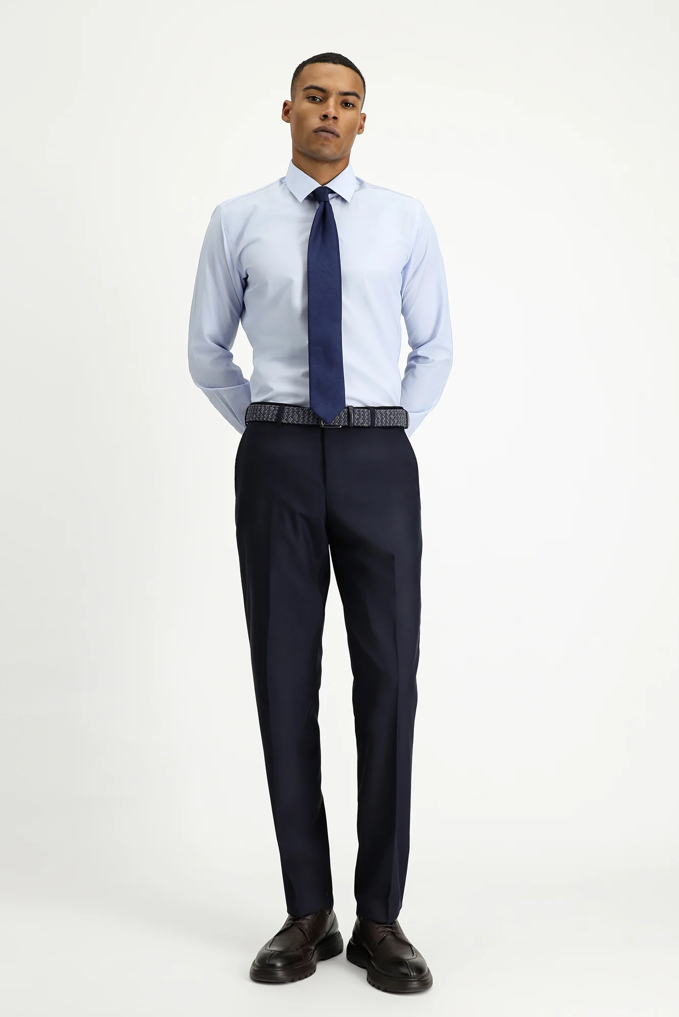 Koyu Lacivert 6 Drop Regular Fit Standart Kesim Klasik Kumaş Pantolon - Image 3