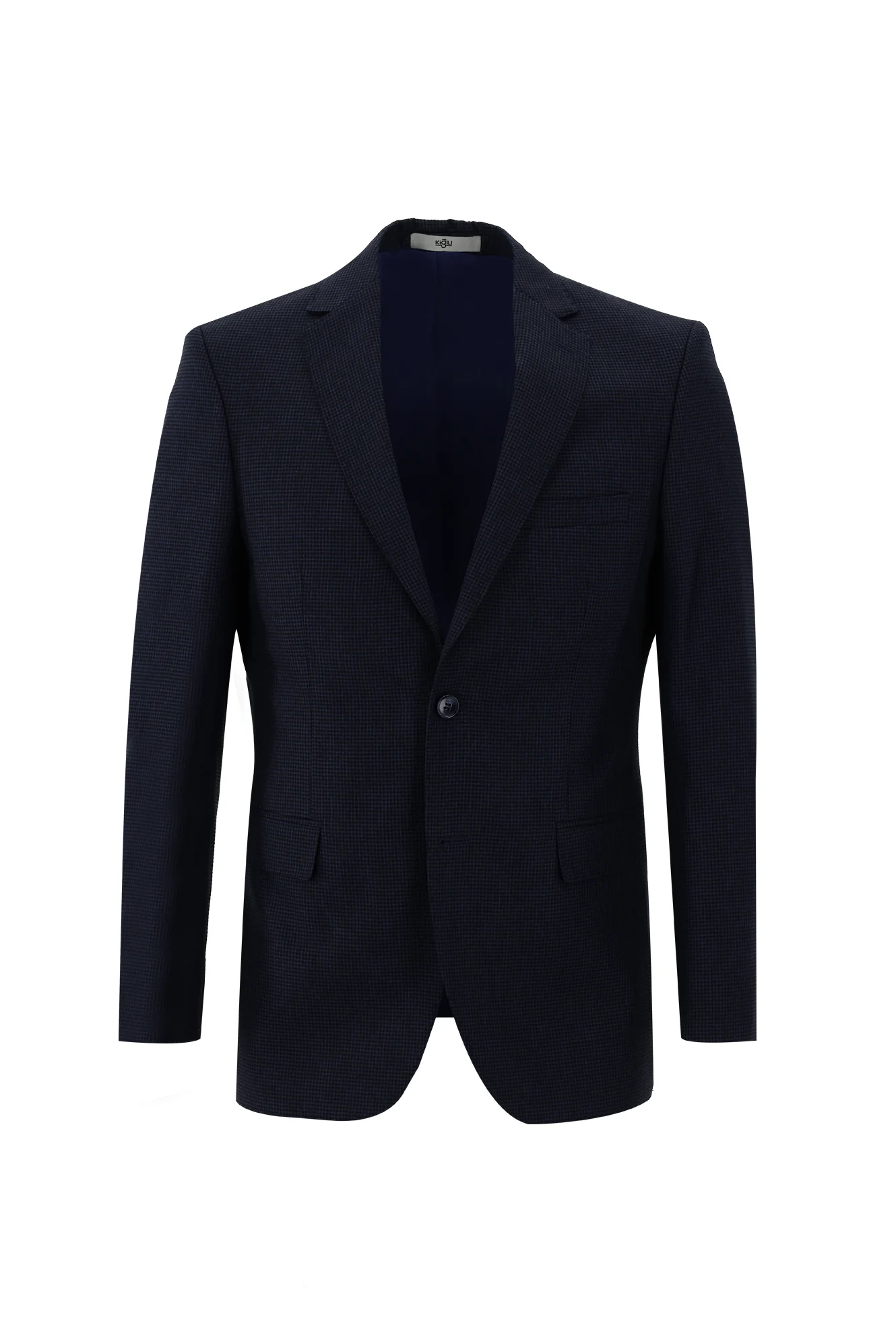 Koyu Lacivert 6 Drop Regular Fit Standart Kesim Kuşgözü Takım Elbise - Image 2