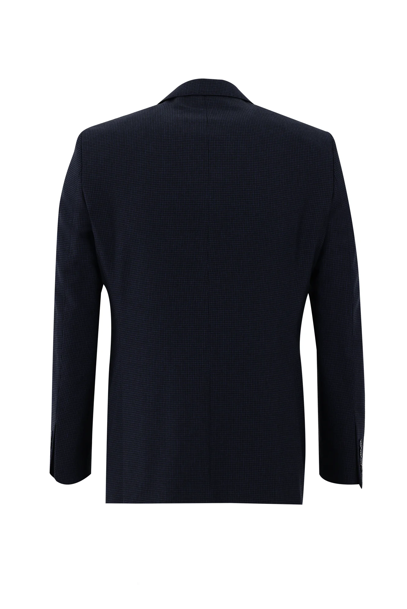 Koyu Lacivert 6 Drop Regular Fit Standart Kesim Kuşgözü Takım Elbise - Image 3