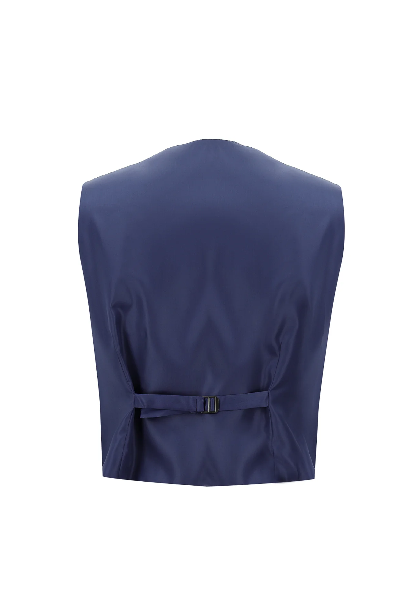 Koyu Lacivert 6 Drop Regular Fit Standart Kesim Yelekli Takım Elbise - Image 5
