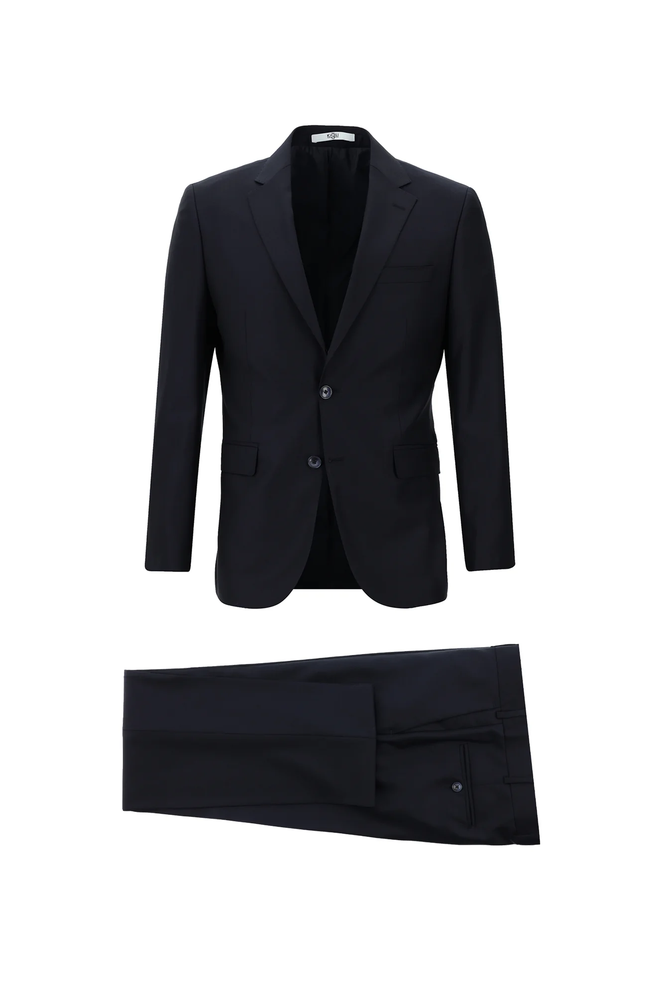 Koyu Lacivert 6 Drop Regular Fit Standart Kesim Yün Takım Elbise