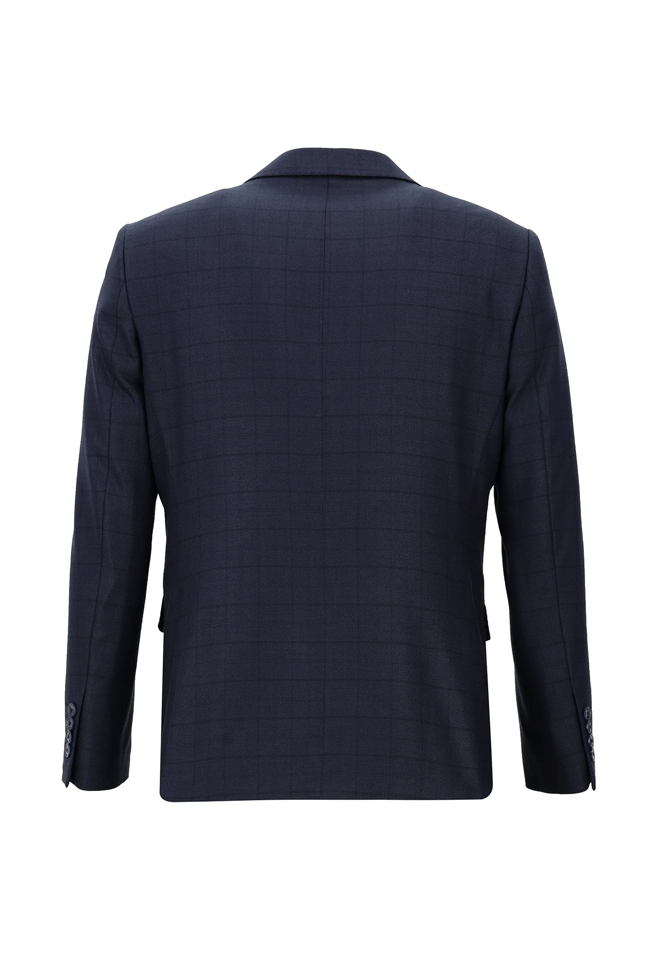 Koyu Lacivert 6 Drop Regular Fit Standart Kesim Kombinli Yelekli Takım Elbise - Image 3