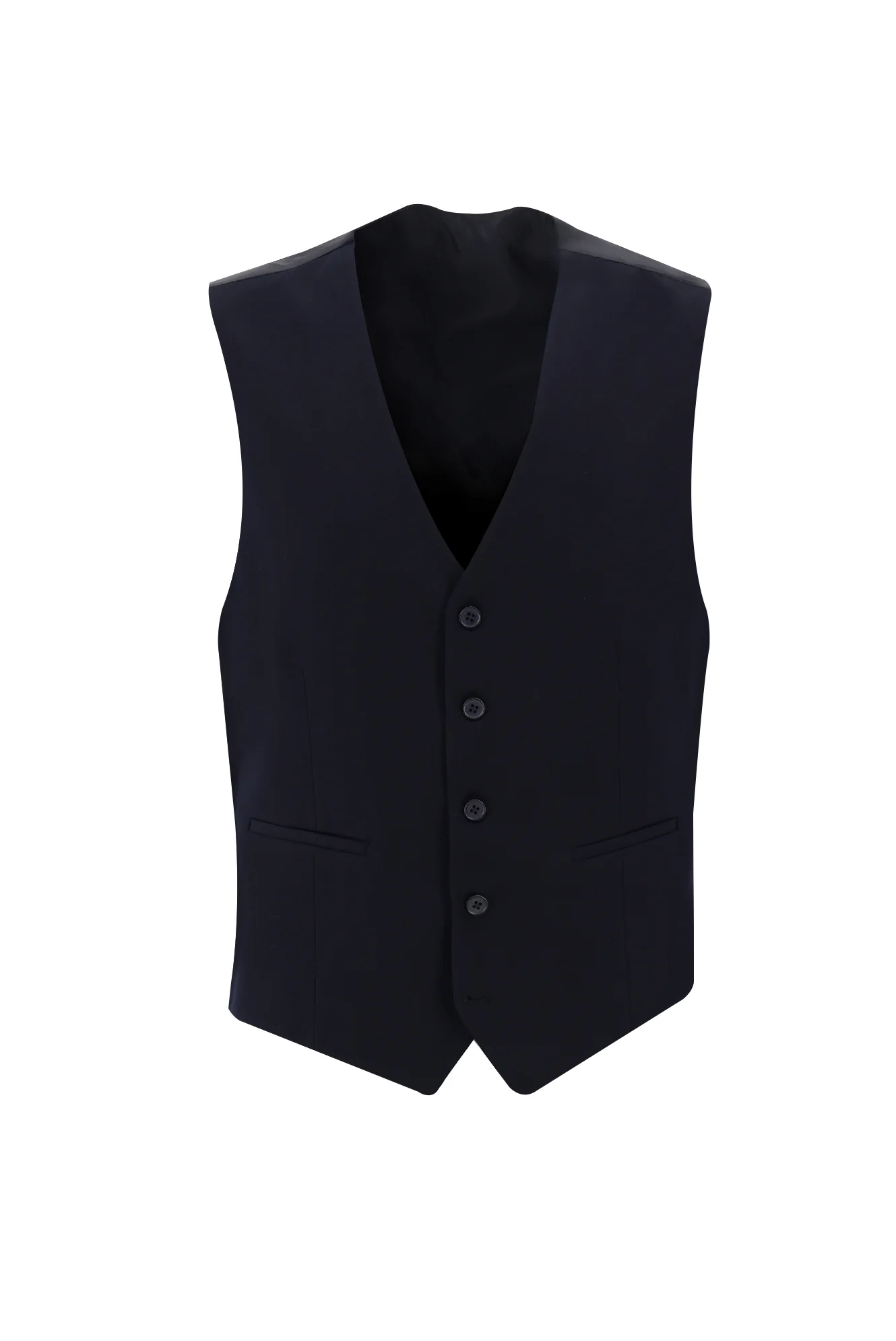 Koyu Lacivert 6 Drop Regular Fit Standart Kesim Kombinli Yelekli Takım Elbise - Image 4