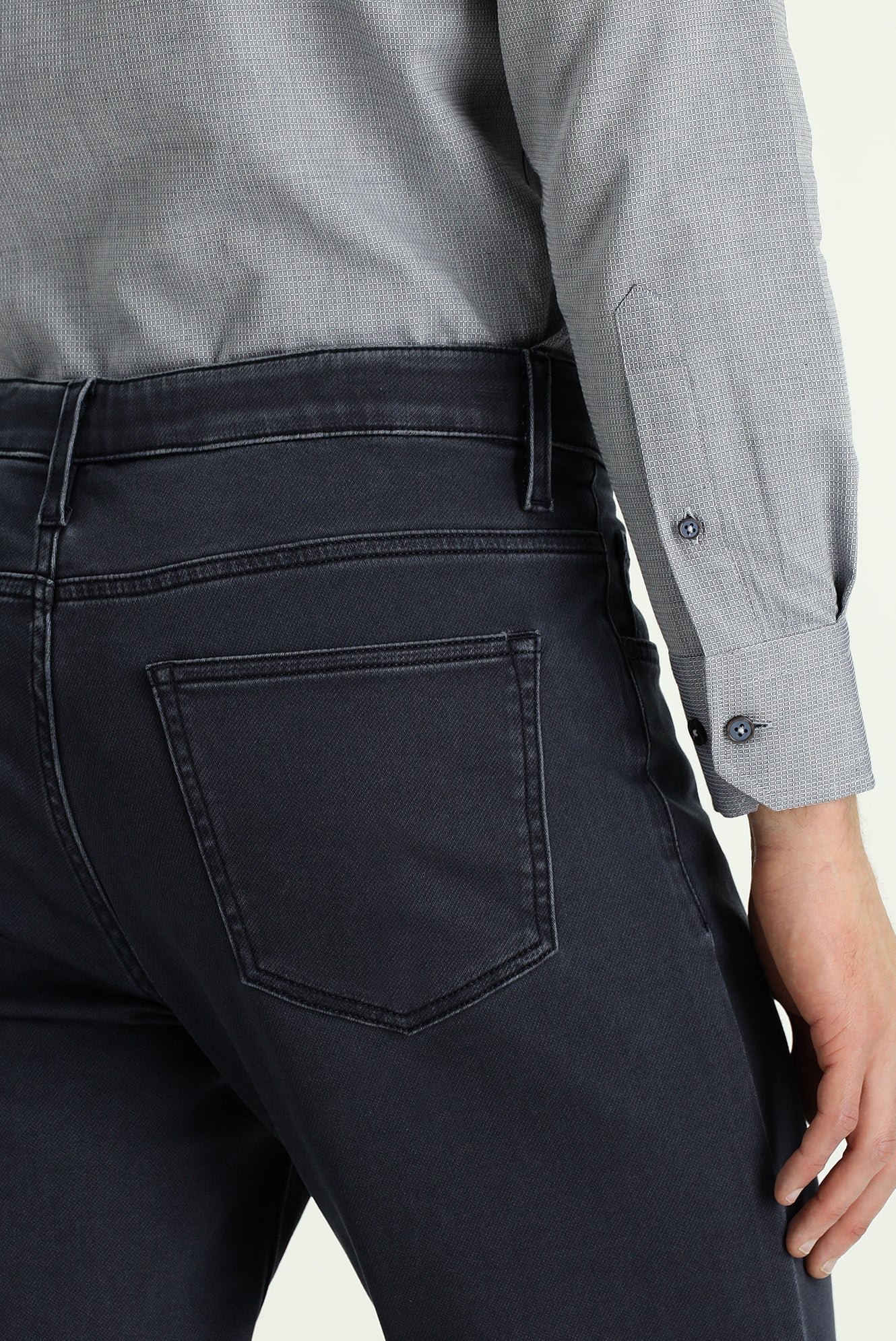 Koyu Lacivert Relaxed Fit Rahat Kesim Likralı Kanvas / Chino Pantolon - Image 6