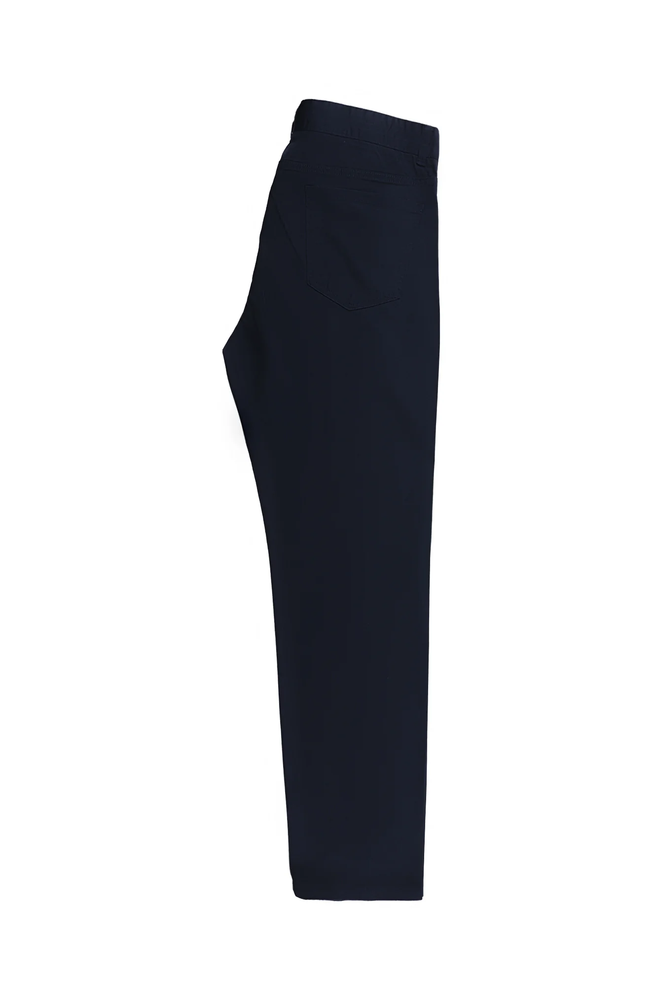 Koyu Lacivert Regular Fit Standart Kesim Likralı Kanvas / Chino Pantolon - Image 3