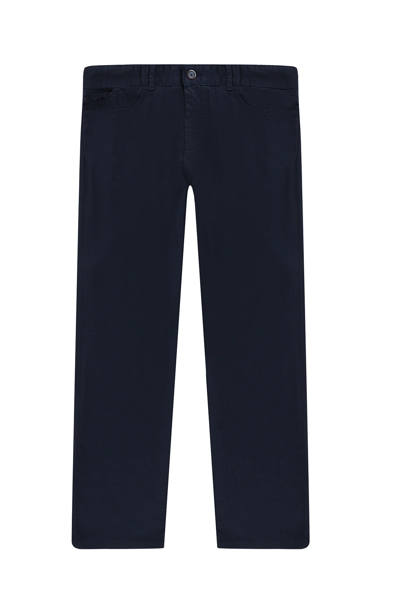 Koyu Lacivert Regular Fit Standart Kesim Likralı Kanvas / Chino Pantolon - Image 4