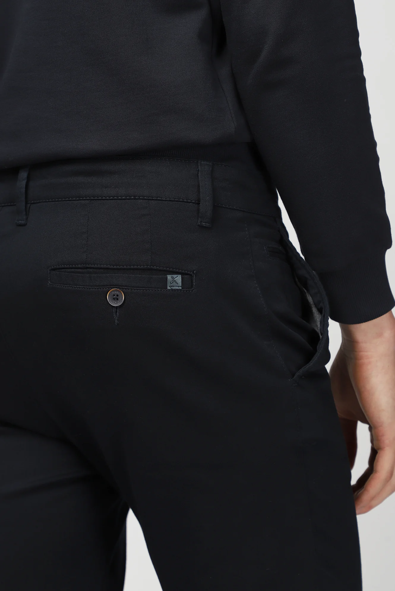 Koyu Lacivert Regular Fit Standart Kesim Likralı Kanvas / Chino Pantolon - Image 5