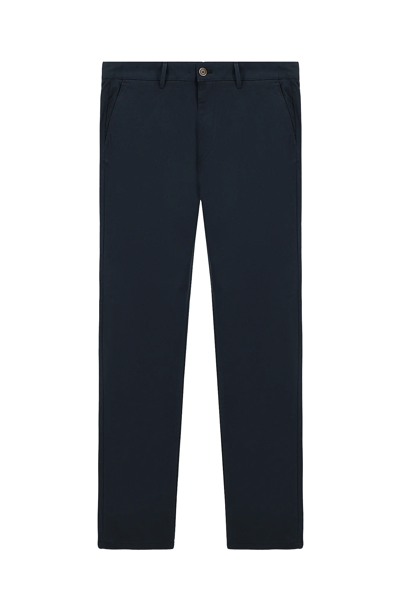 Koyu Lacivert Regular Fit Standart Kesim Likralı Kanvas / Chino Pantolon - Image 5