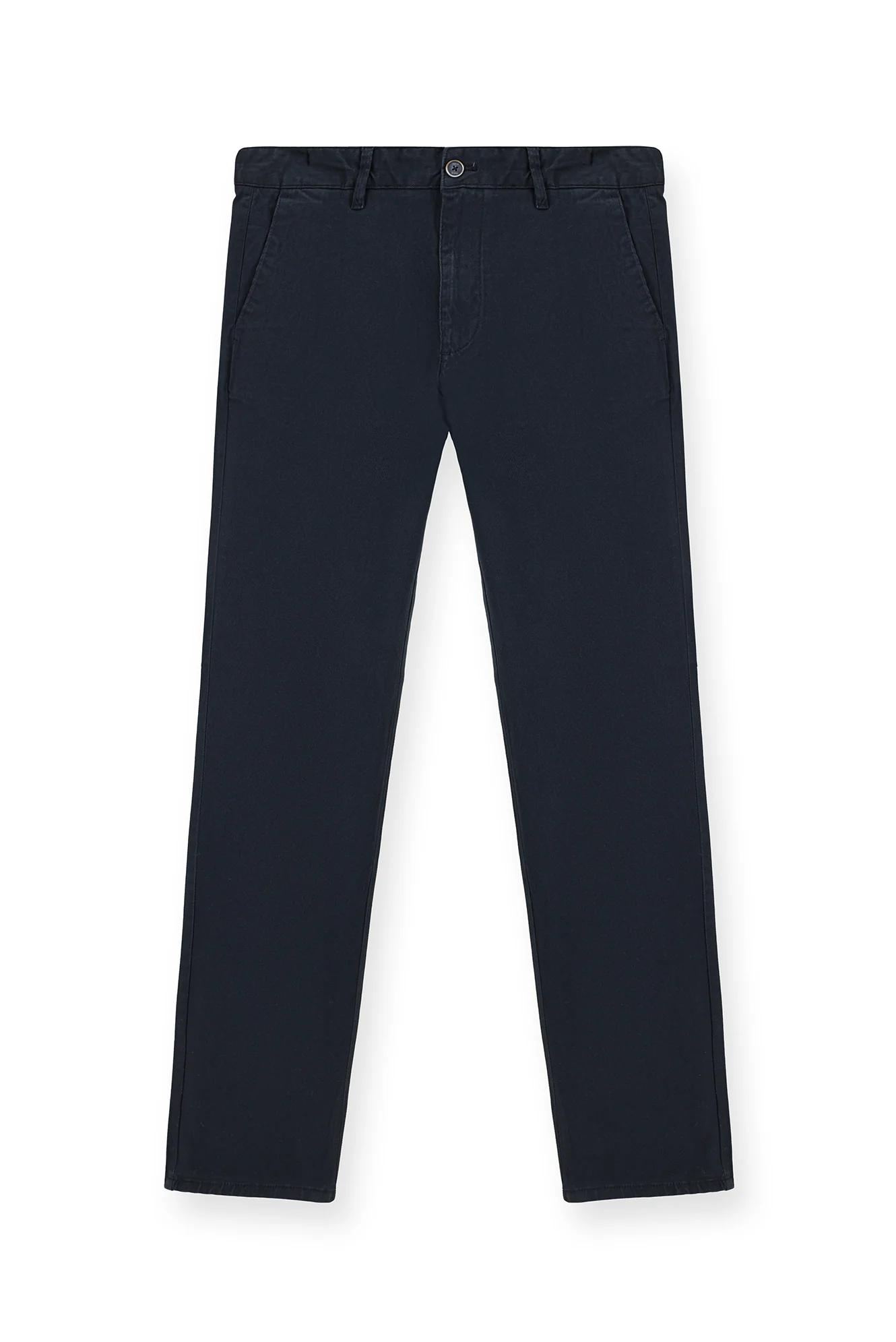 Koyu Lacivert Regular Fit Standart Kesim Likralı Kanvas / Chino Pantolon - Image 6