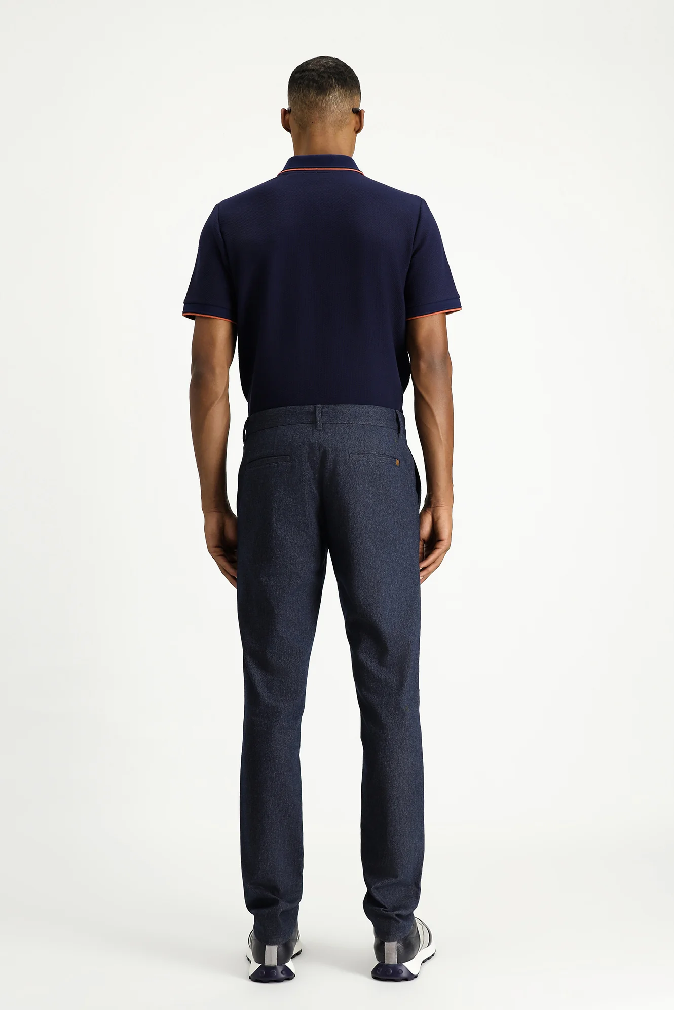 Koyu Lacivert Regular Fit Standart Kesim Likralı Kanvas / Chino Pantolon - Image 4