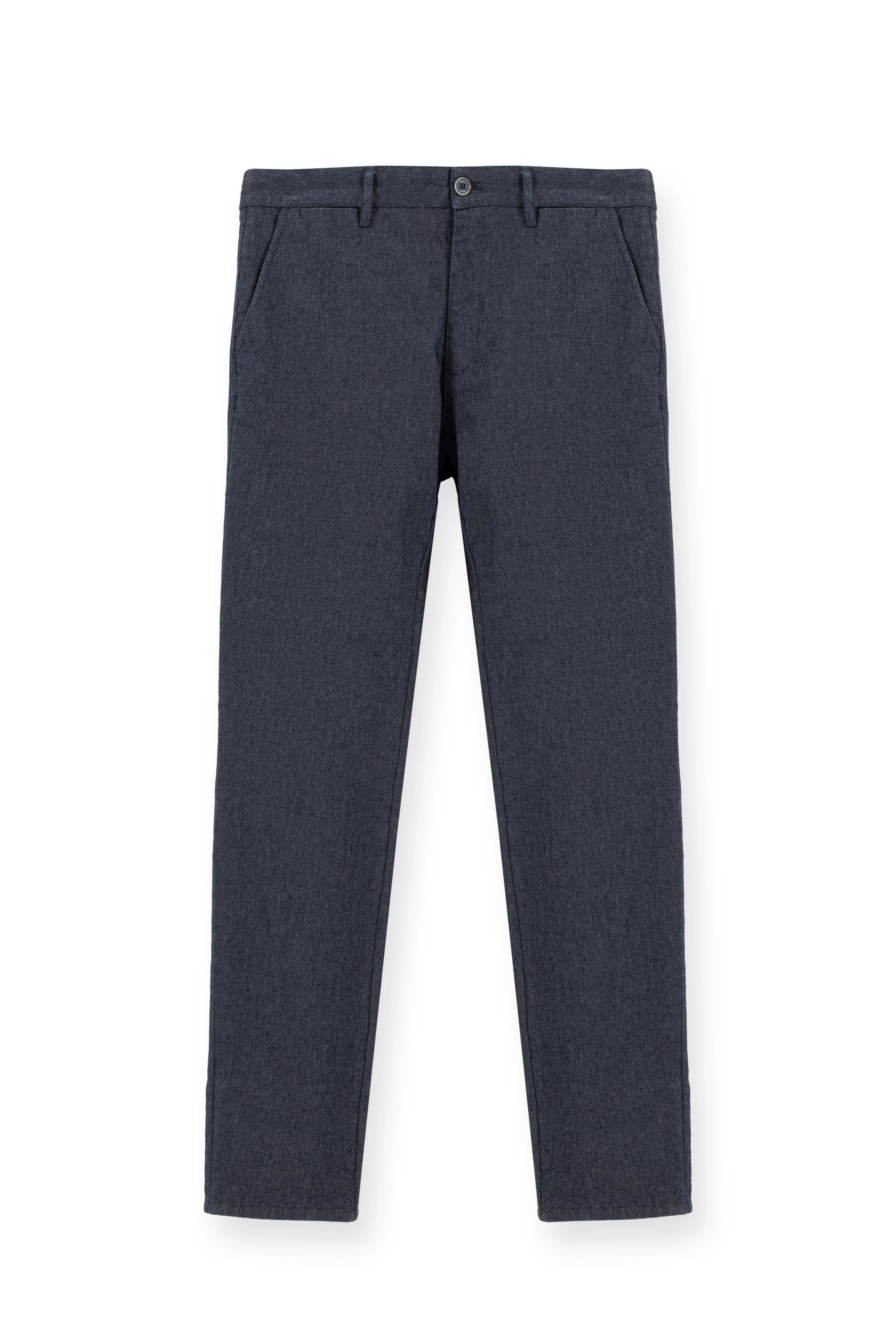 Koyu Lacivert Regular Fit Standart Kesim Likralı Kanvas / Chino Pantolon - Image 6