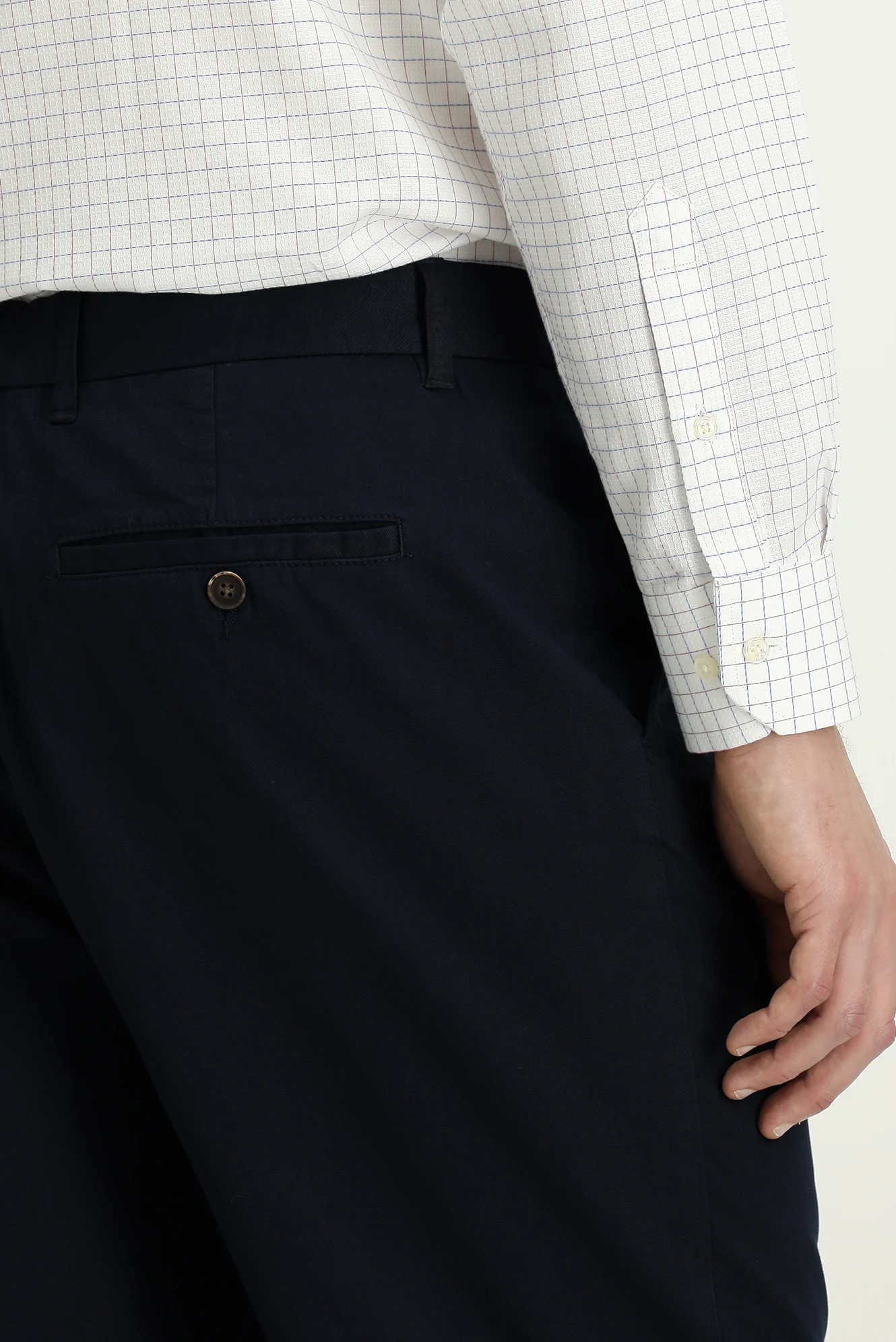 Koyu Lacivert Regular Fit Standart Kesim Likralı Kanvas / Chino Pantolon - Image 6