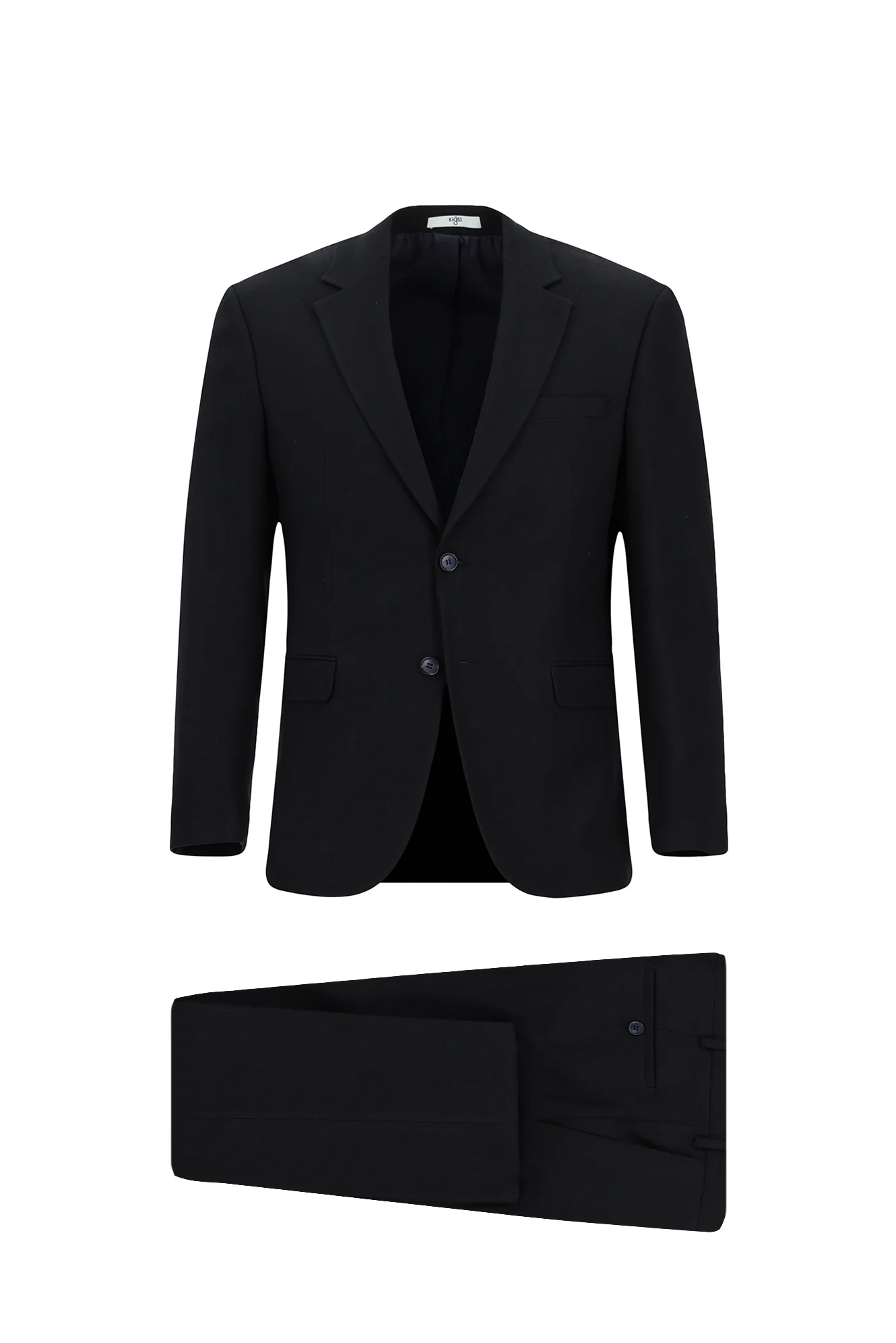 Koyu Lacivert 4 Drop Relaxed Fit Rahat Kesim Desenli Takım Elbise