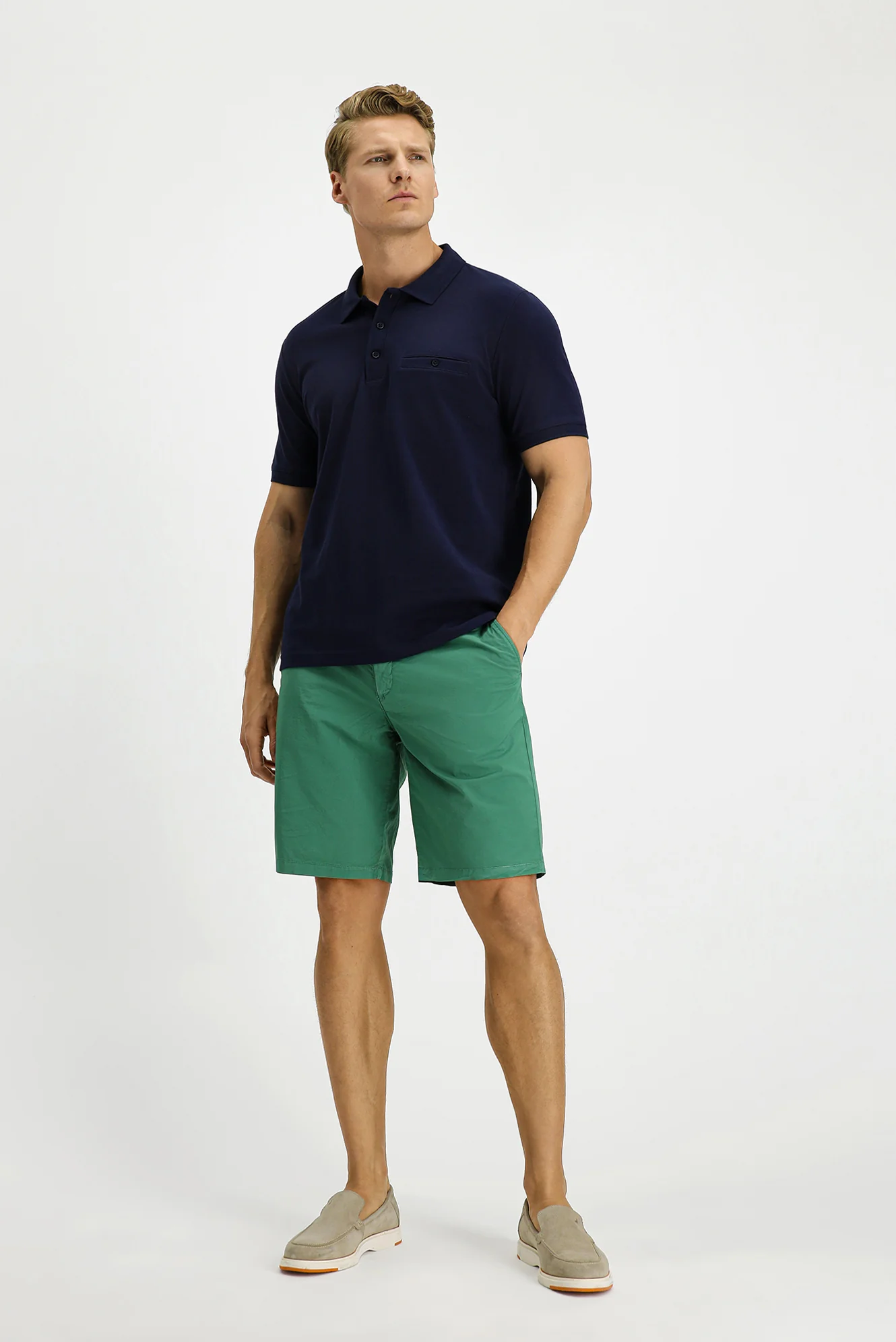 Koyu Lacivert Regular Fit Pamuk Cepli Polo Yaka Tişört - Image 2