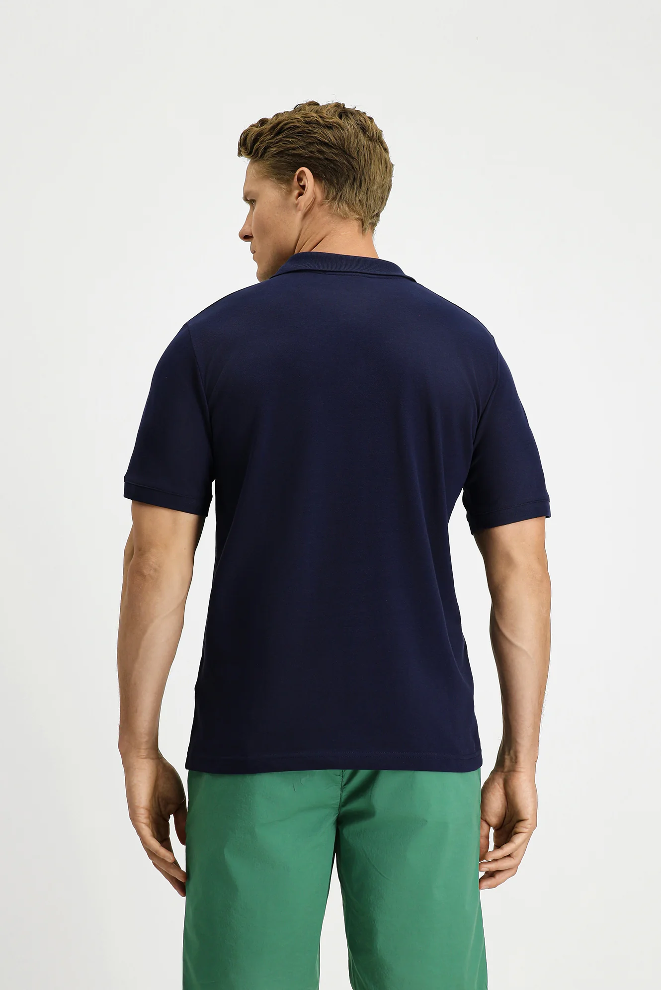 Koyu Lacivert Regular Fit Pamuk Cepli Polo Yaka Tişört - Image 4