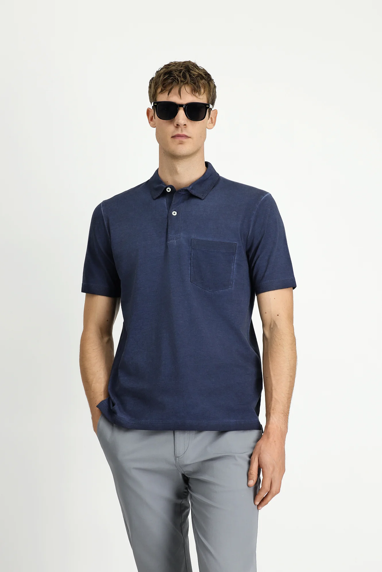 Koyu Lacivert Regular Fit Pamuk Cepli Polo Yaka Tişört - Image 4
