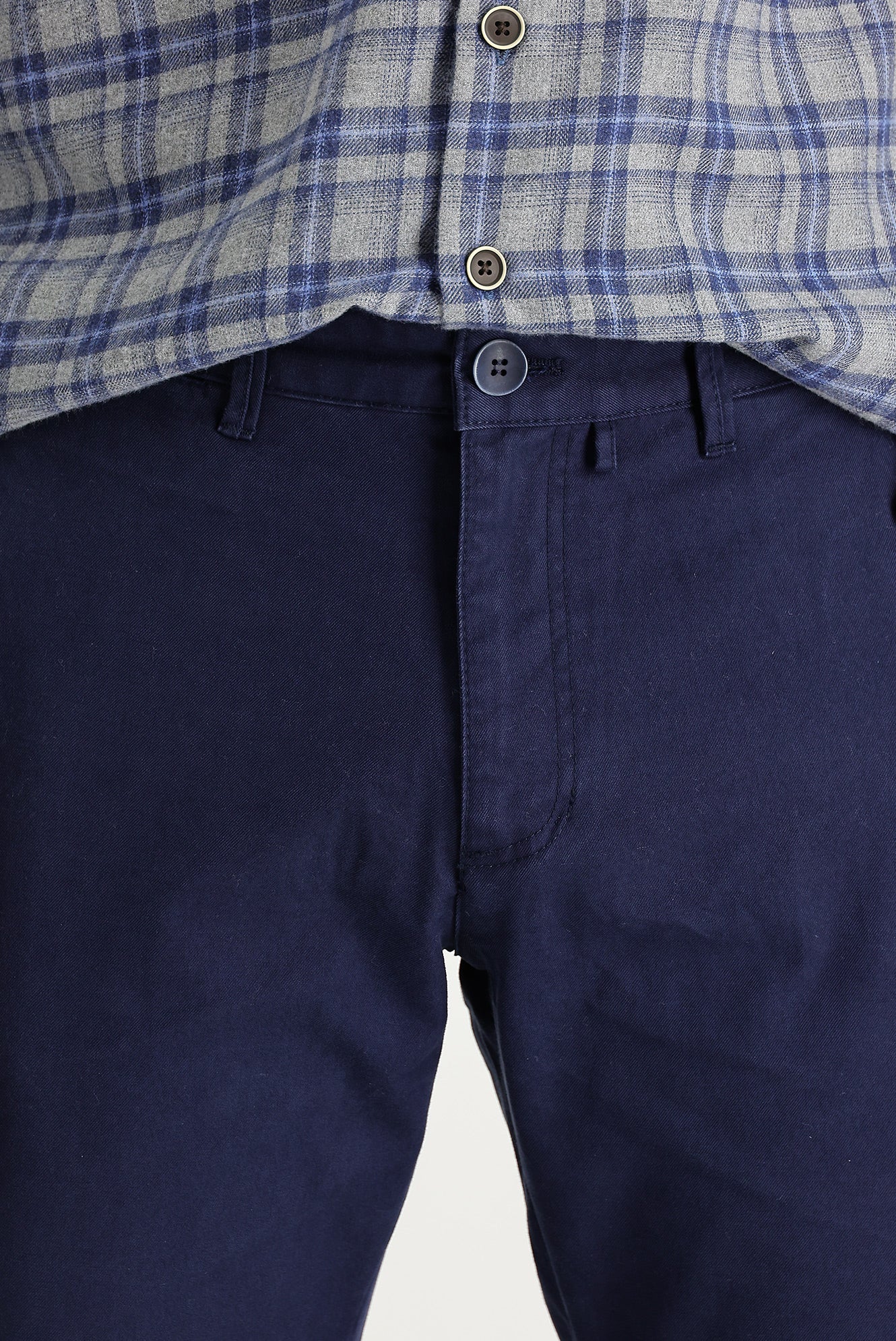 Koyu Lacivert Regular Fit Standart Kesim Pamuk Kanvas / Chino Pantolon - Image 3