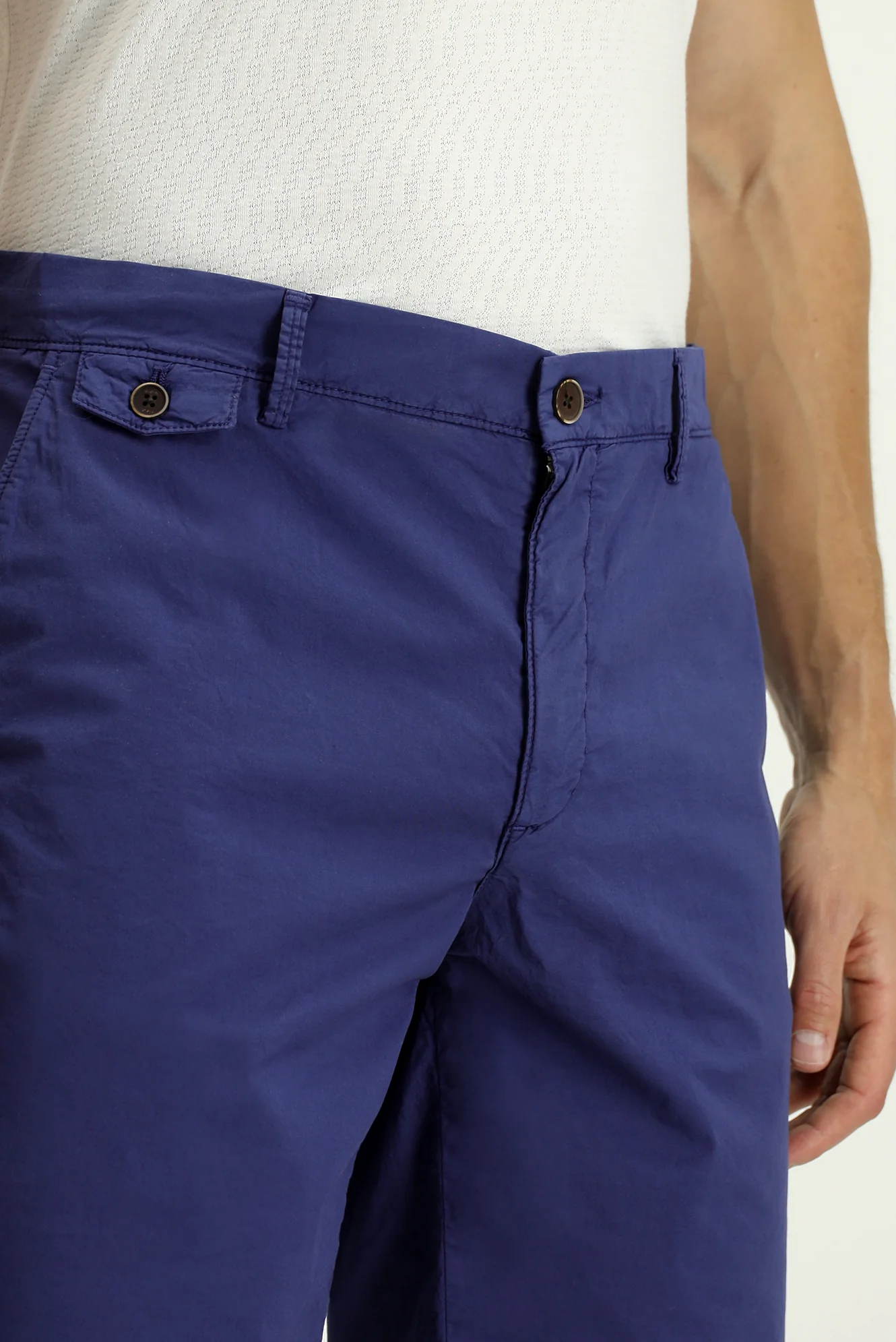 Koyu Lacivert Regular Fit Standart Kesim Pamuklu Bermuda Şort - Image 4