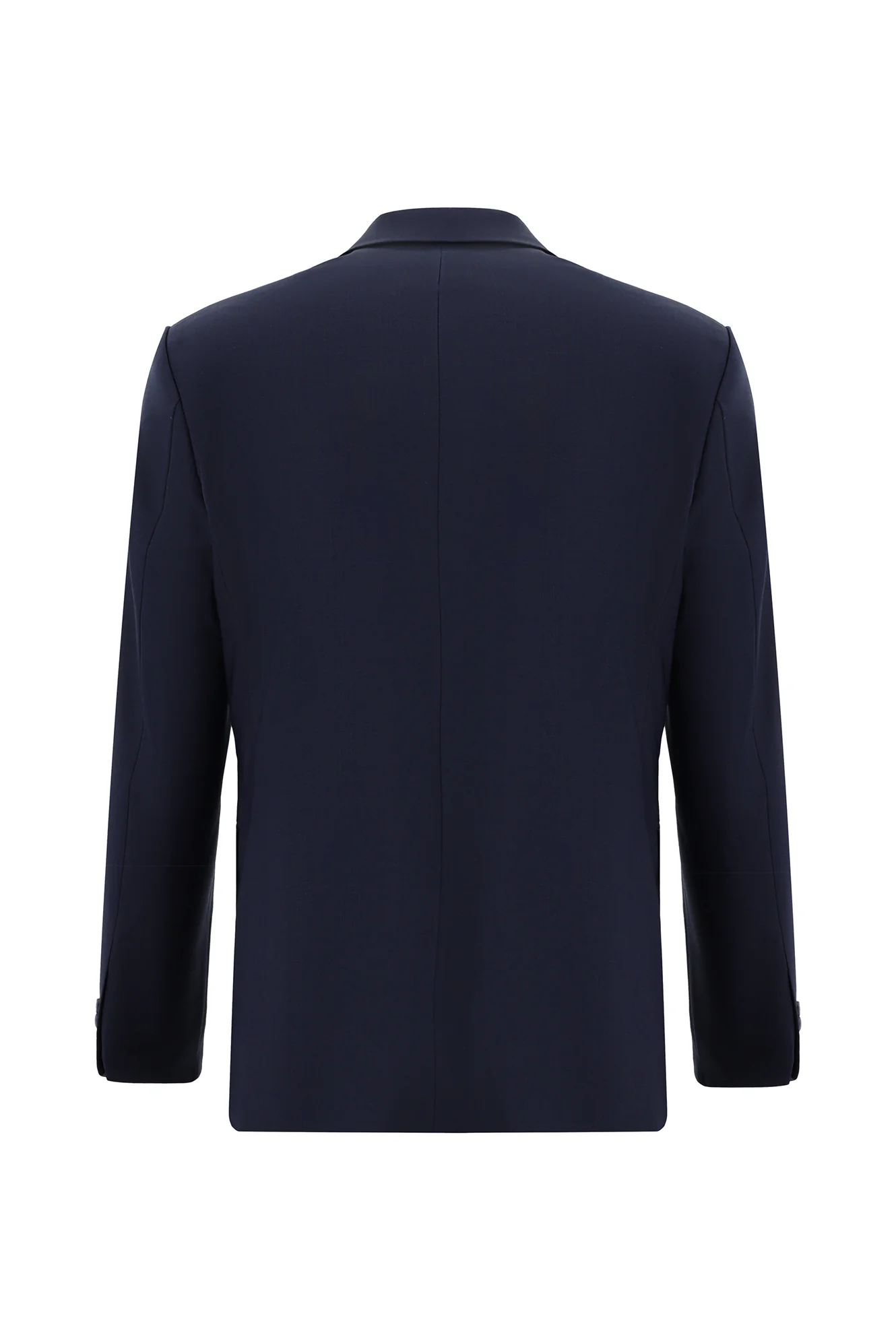 Koyu Lacivert 6 Drop Regular Fit Standart Kesim Yünlü Ekose Takım Elbise - Image 3