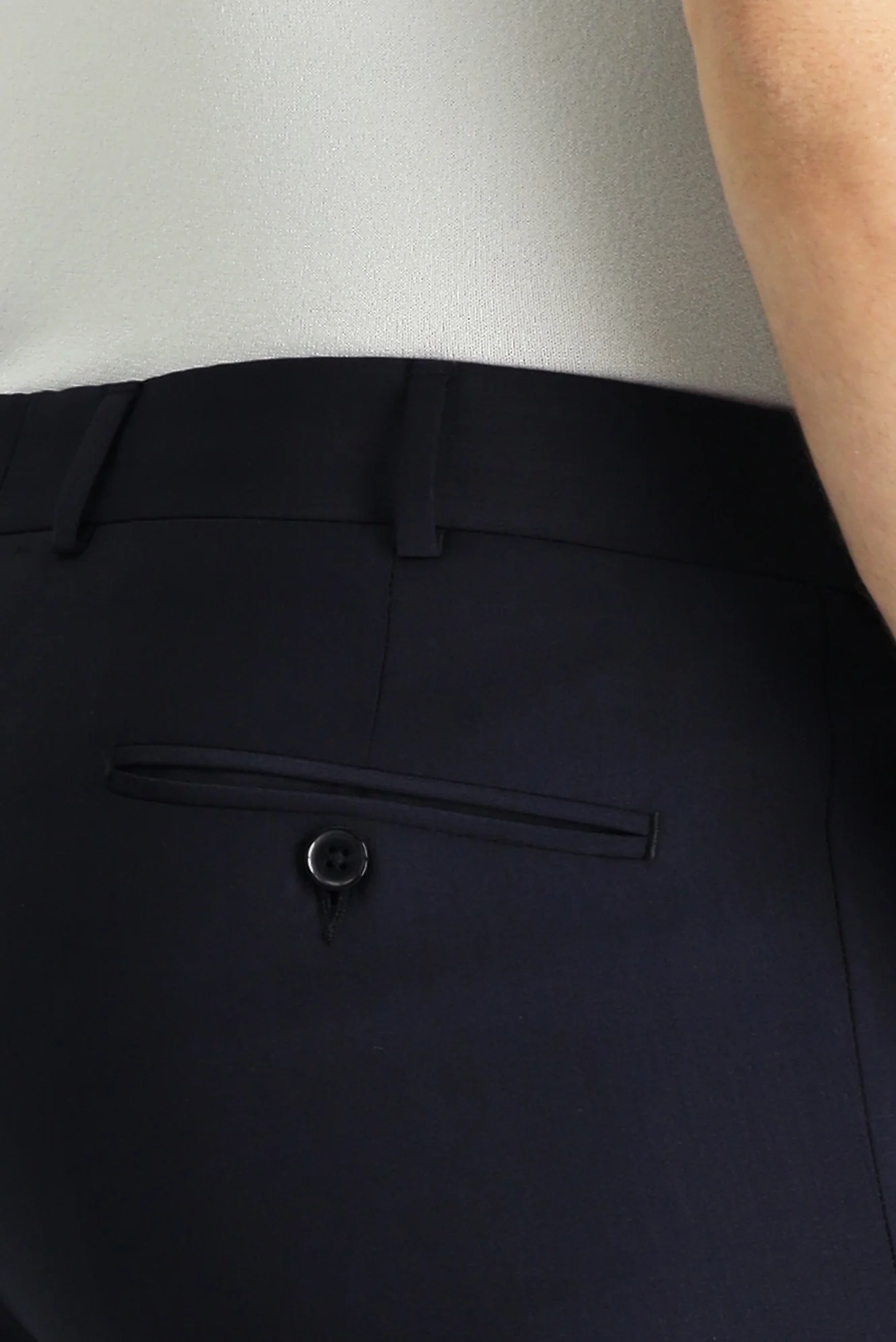 Koyu Lacivert 6 Drop Regular Fit Standart Kesim Yünlü Klasik Kumaş Pantolon - Image 4