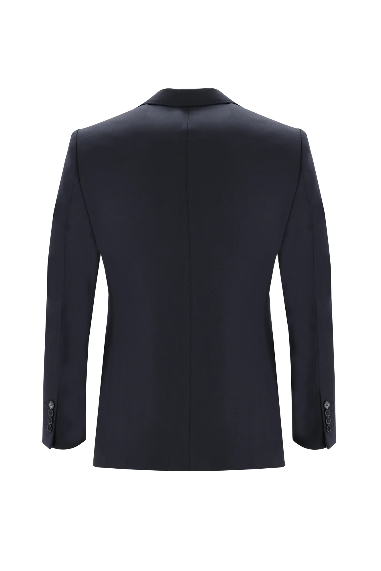 Koyu Lacivert 6 Drop Regular Fit Standart Kesim Yünlü Kuşgözü Takım Elbise - Image 3