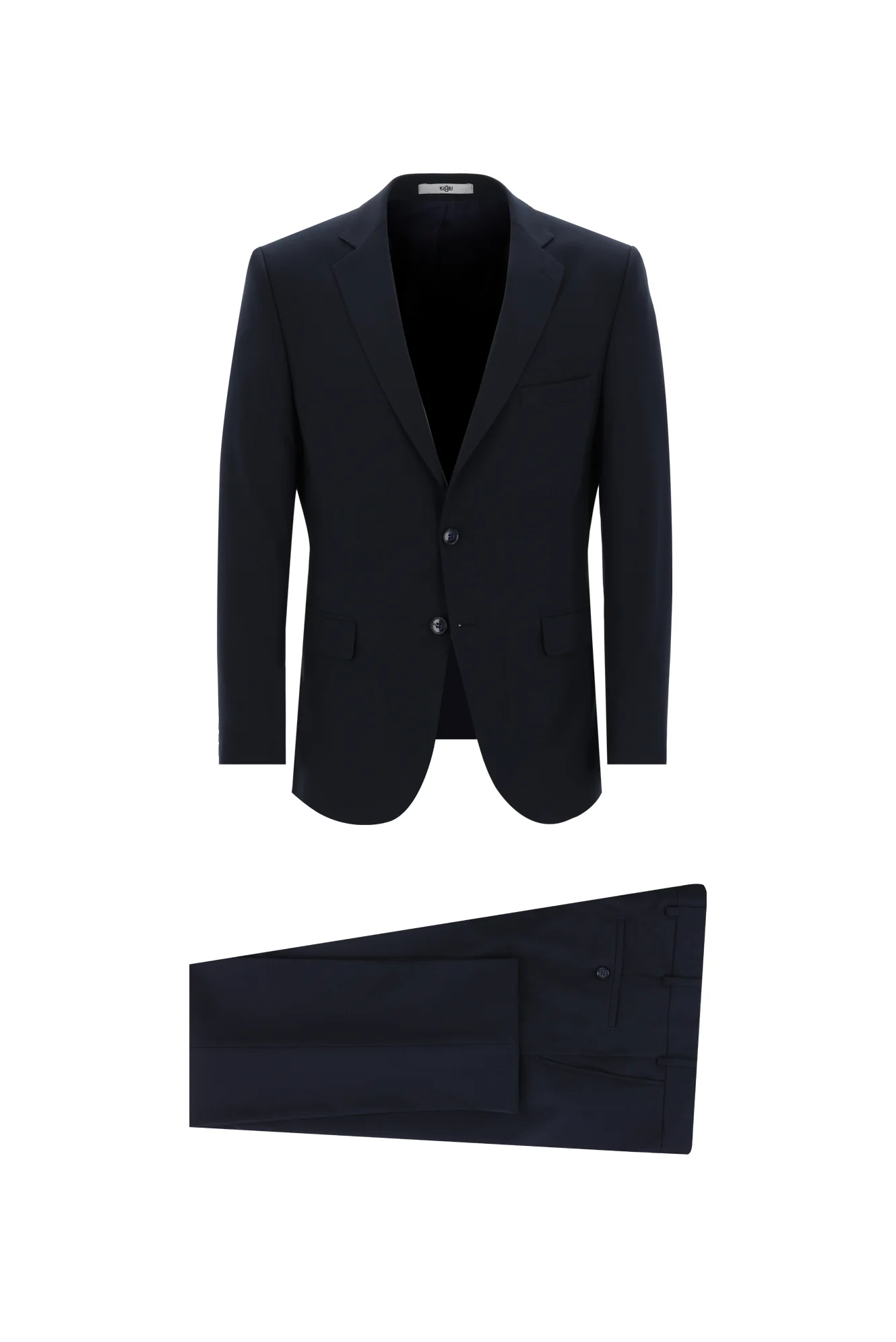 Koyu Lacivert 6 Drop Regular Fit Standart Kesim Yünlü Takım Elbise