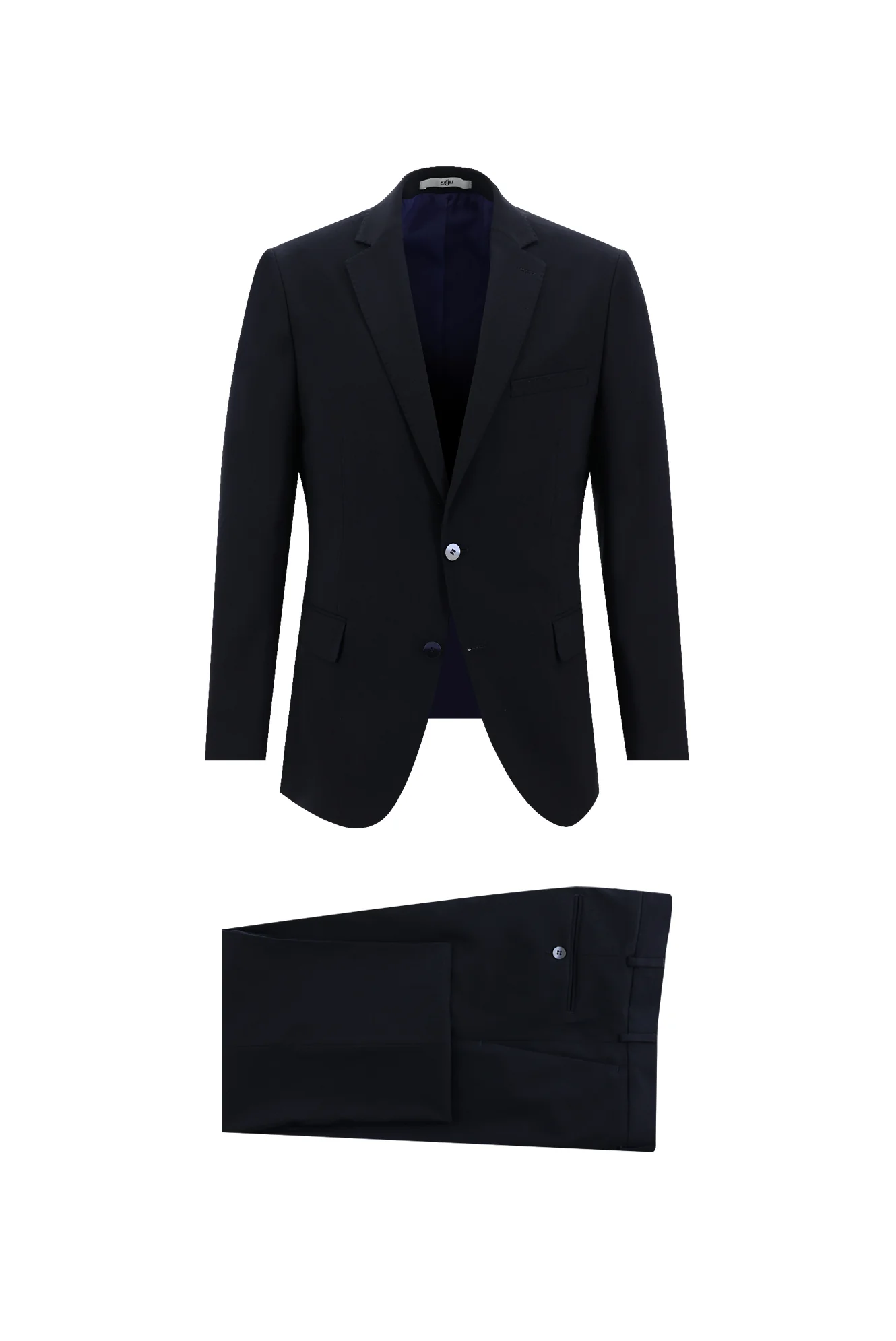 Koyu Lacivert 6 Drop Regular Fit Standart Kesim Yünlü Takım Elbise