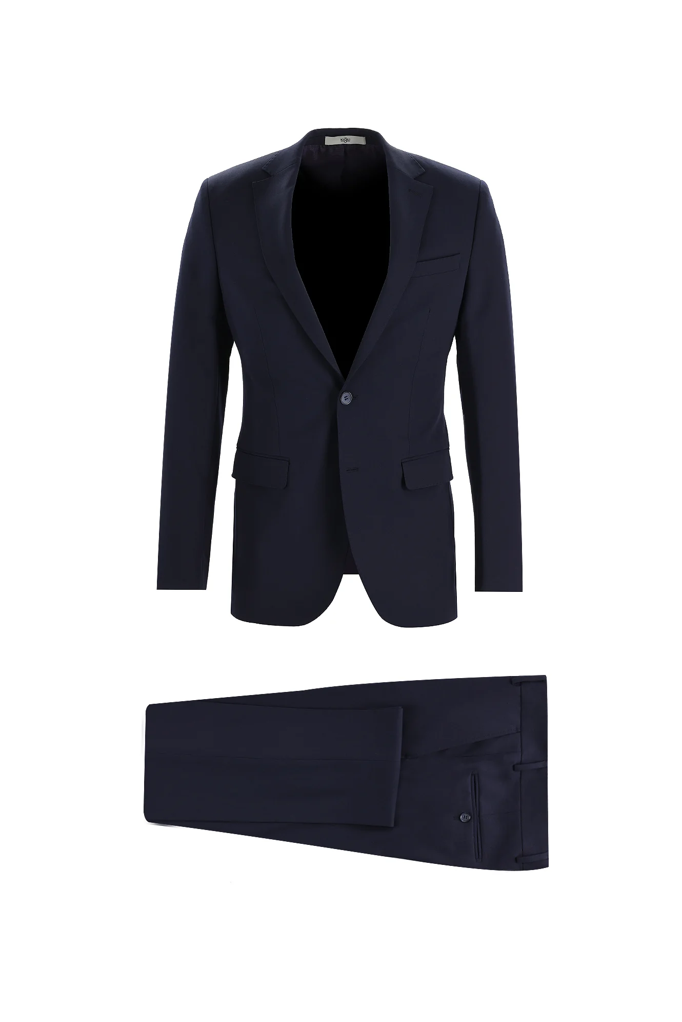 Koyu Lacivert 8 Drop Long Slim Fit Uzun Dar Kesim Takım Elbise