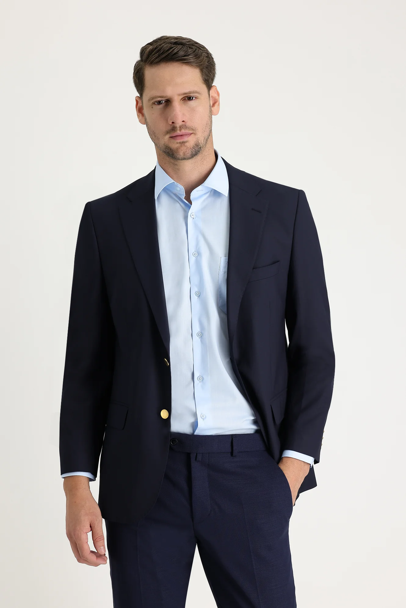 Koyu Lacivert 4 Drop Relaxed Fit Rahat Kesim Blazer Ceket