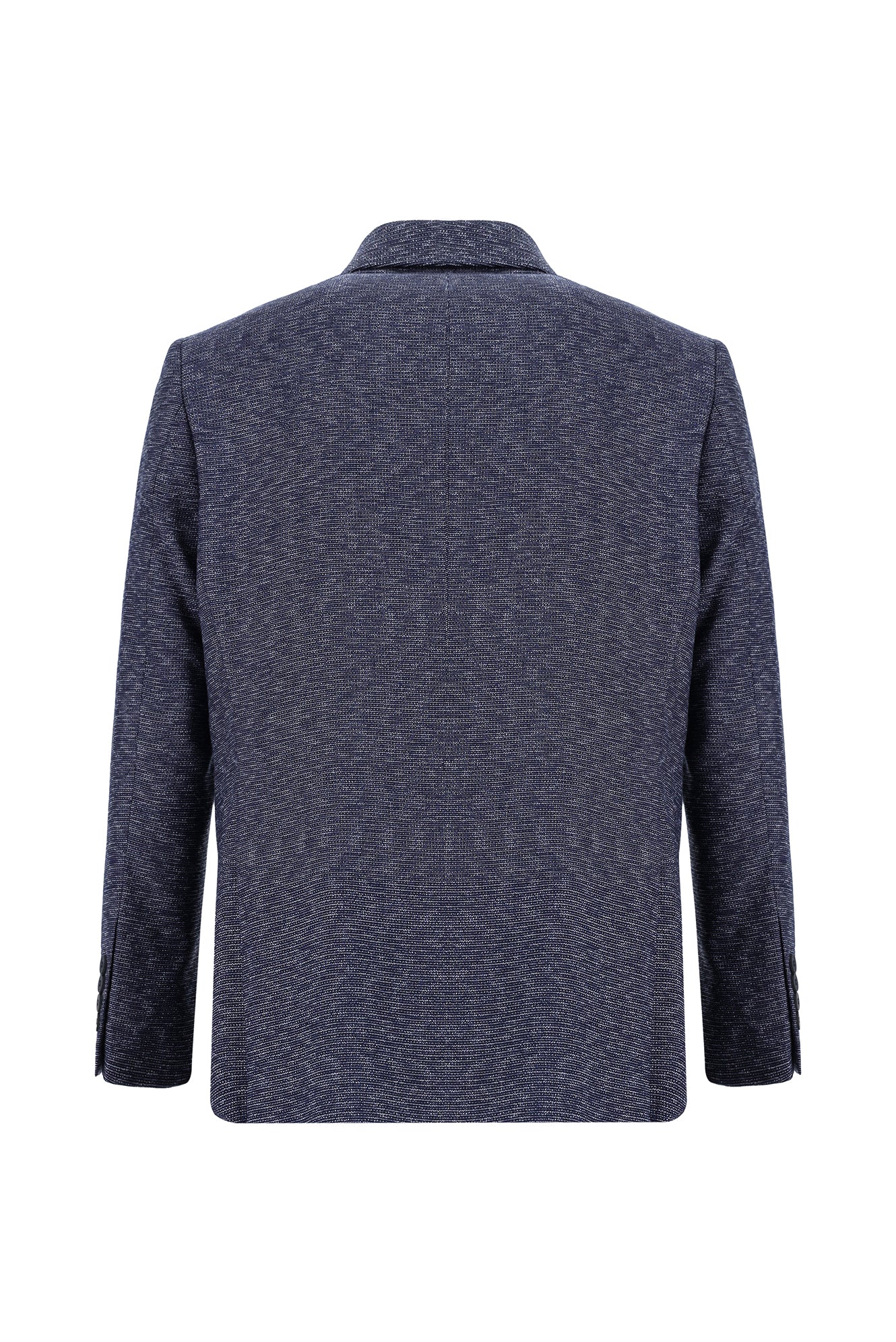 Koyu Lacivert 4 Drop Relaxed Fit Rahat Kesim Desenli Ceket - Image 2