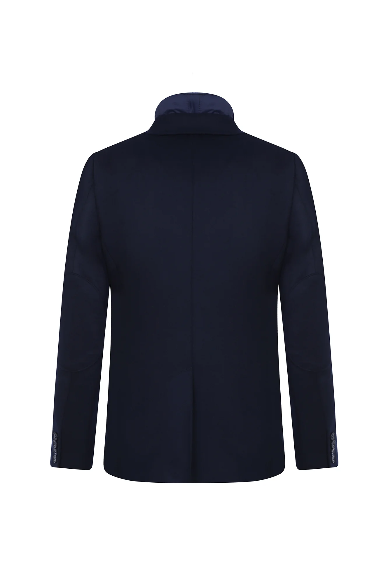 Koyu Lacivert 4 Drop Relaxed Fit Rahat Kesim Dik Yaka Ceket - Image 2