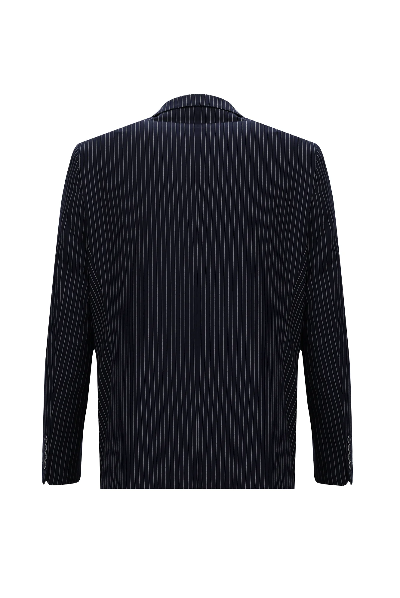 Koyu Lacivert 4 Drop Relaxed Fit Rahat Kesim Çizgili Takım Elbise - Image 3