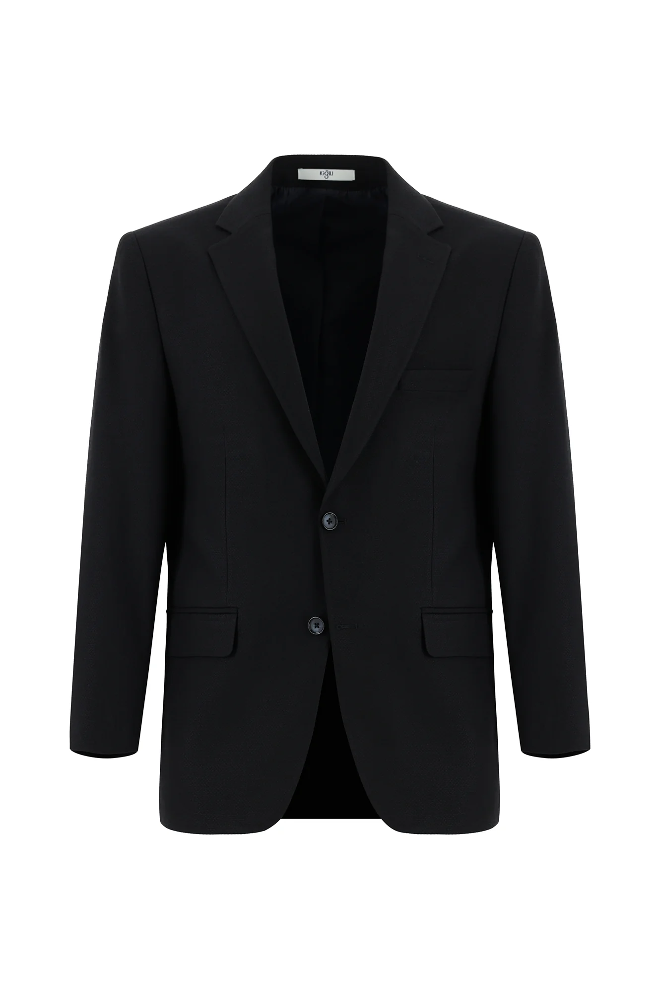 Koyu Lacivert 4 Drop Relaxed Fit Rahat Kesim Klasik Desenli Ceket
