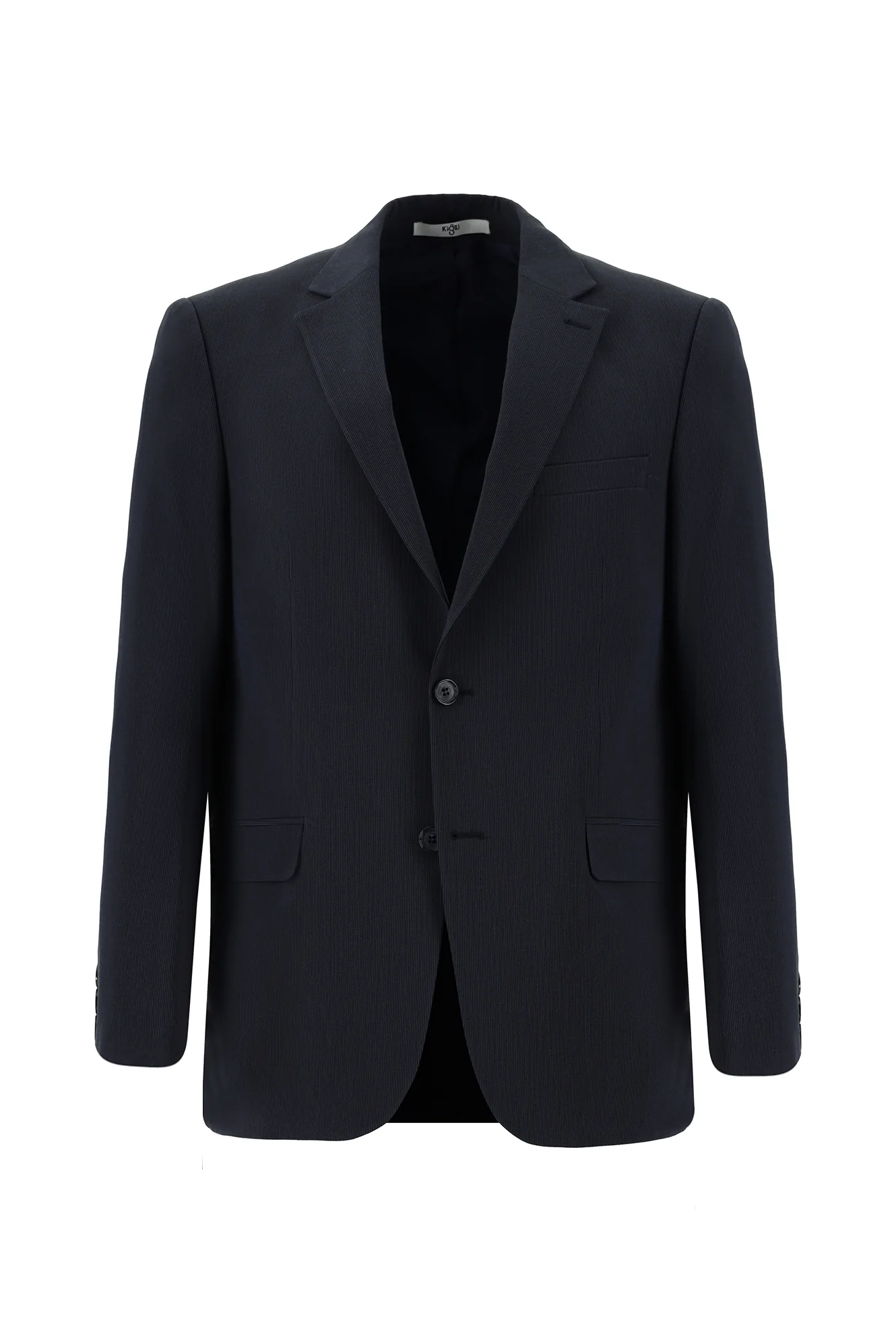 Koyu Lacivert 4 Drop Relaxed Fit Rahat Kesim Desenli Takım Elbise - Image 2