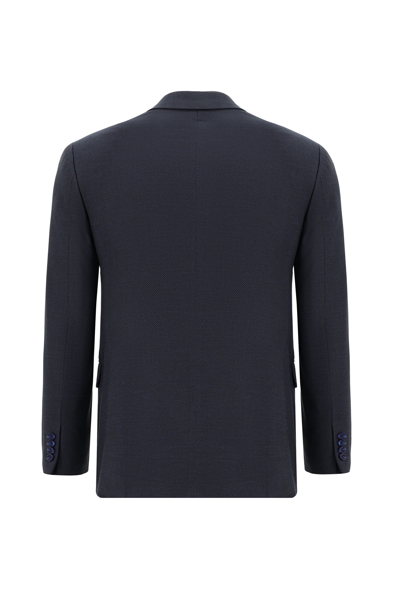 Koyu Lacivert 4 Drop Relaxed Fit Rahat Kesim Desenli Takım Elbise - Image 3