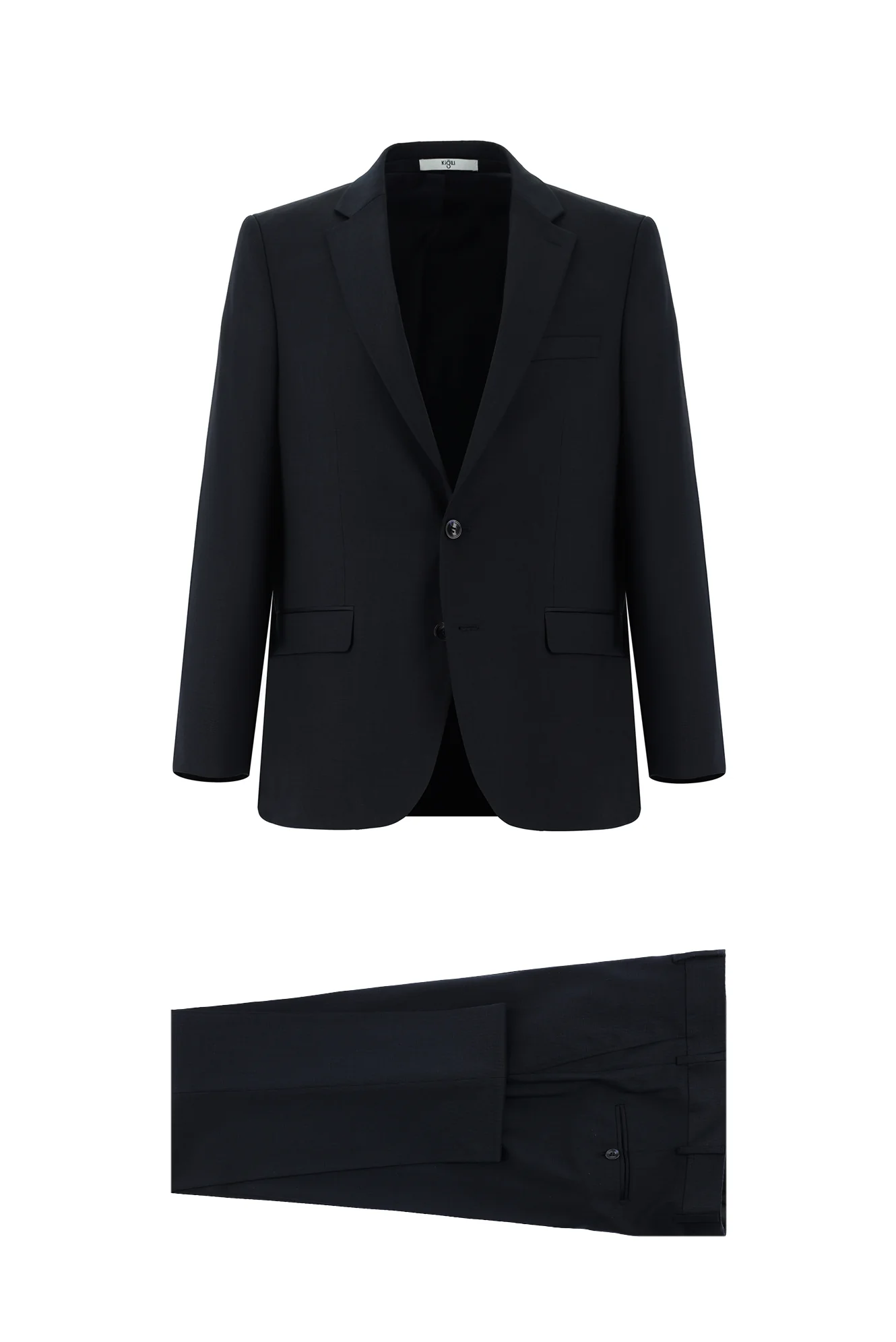 Koyu Lacivert 4 Drop Relaxed Fit Rahat Kesim Desenli Takım Elbise