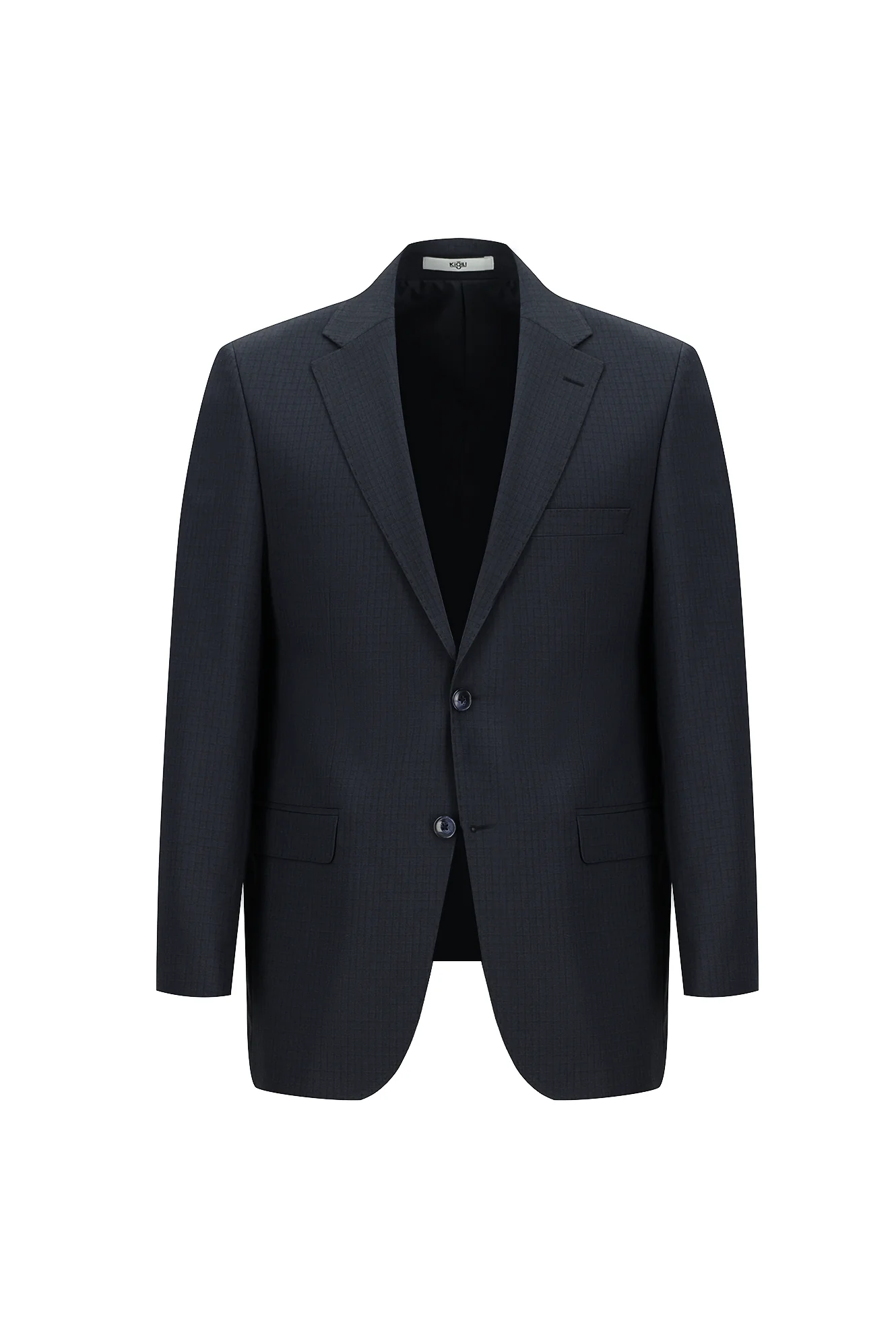 Koyu Lacivert 4 Drop Relaxed Fit Rahat Kesim Ekose Takım Elbise - Image 2