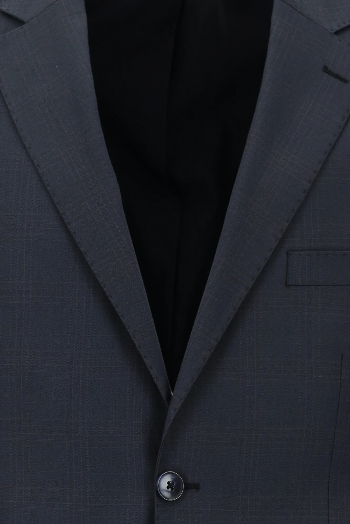 Koyu Lacivert 4 Drop Relaxed Fit Rahat Kesim Ekose Takım Elbise - Image 4