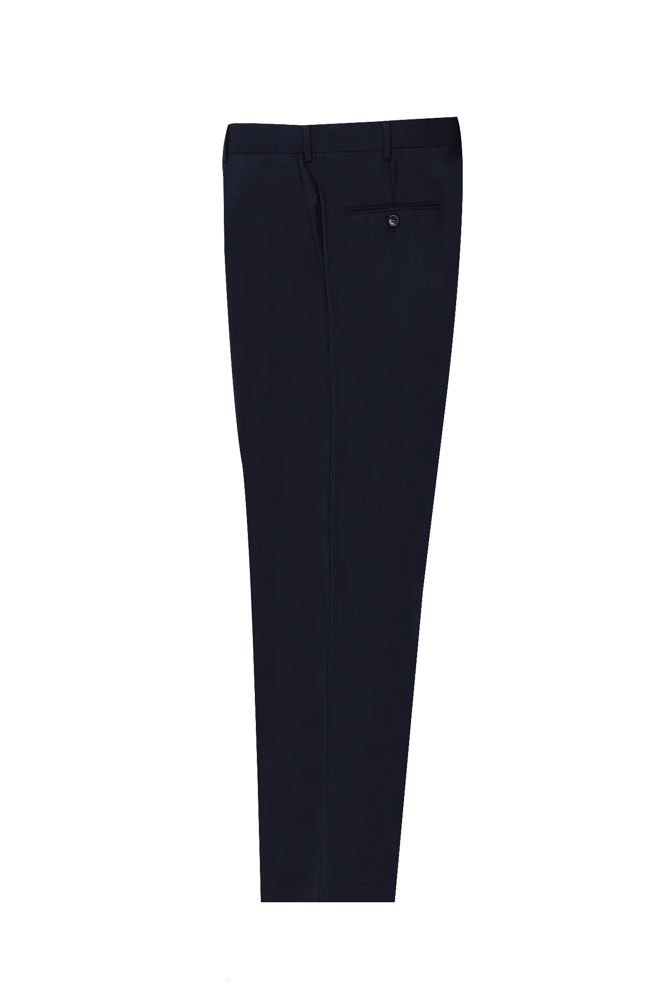 Koyu Lacivert 4 Drop Relaxed Fit Rahat Kesim Klasik Kumaş Pantolon