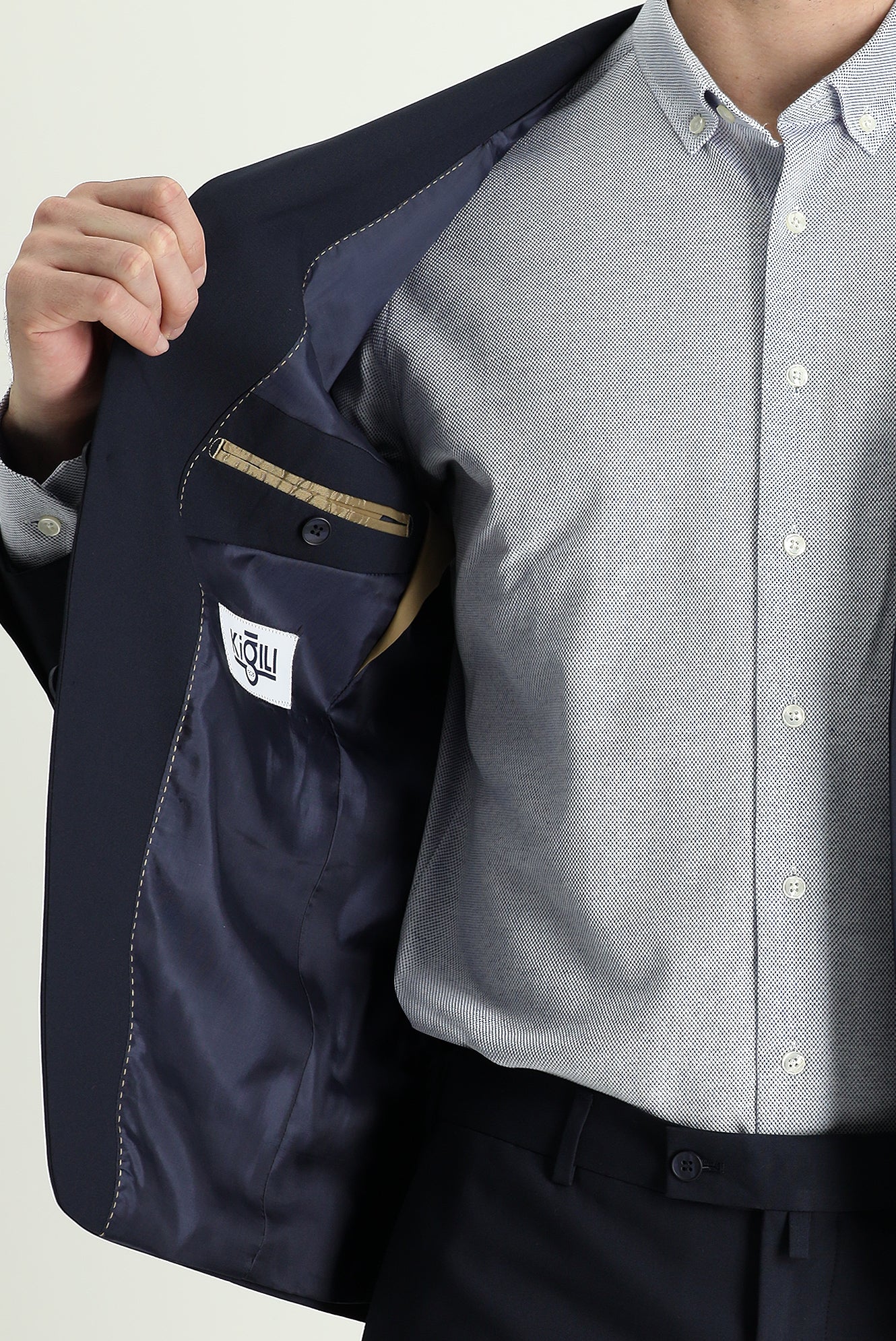 Koyu Lacivert 4 Drop Relaxed Fit Rahat Kesim Takım Elbise - Image 4