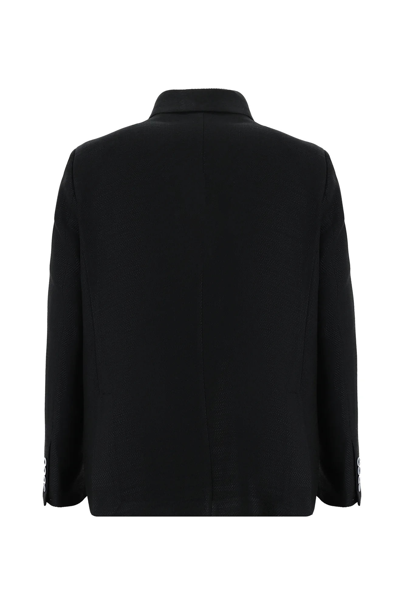 Koyu Lacivert 4 Drop Relaxed Fit Rahat Kesim Kuşgözü Spor Ceket - Image 2